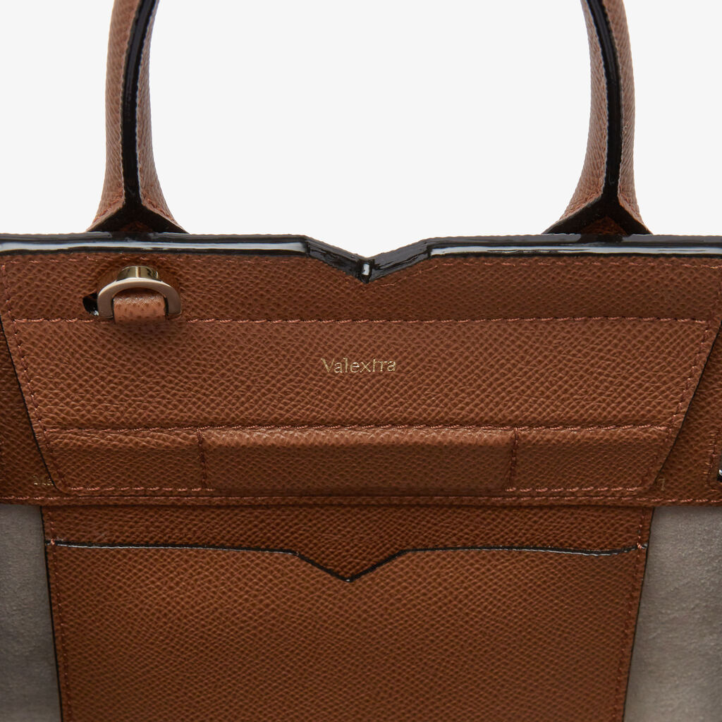 Milano Crossbody Micro Bag - Chocolate Brown - Vitello Millepunte Soft - Valextra - 3