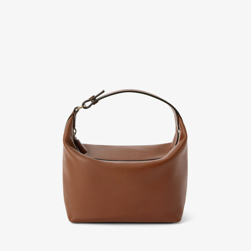 Mochi Sublime Top Handle Mini Bag - Chocolate Brown - Sublime smooth leather - Valextra - 1