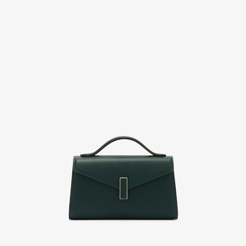 Iside T&igrave;n Top Handle Bag - Valextra Green - Millepunte calf leather - Valextra - 4