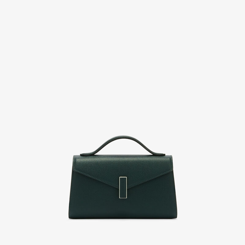 Iside T&igrave;n Top Handle Bag - Valextra Green - Millepunte calf leather - Valextra - 4