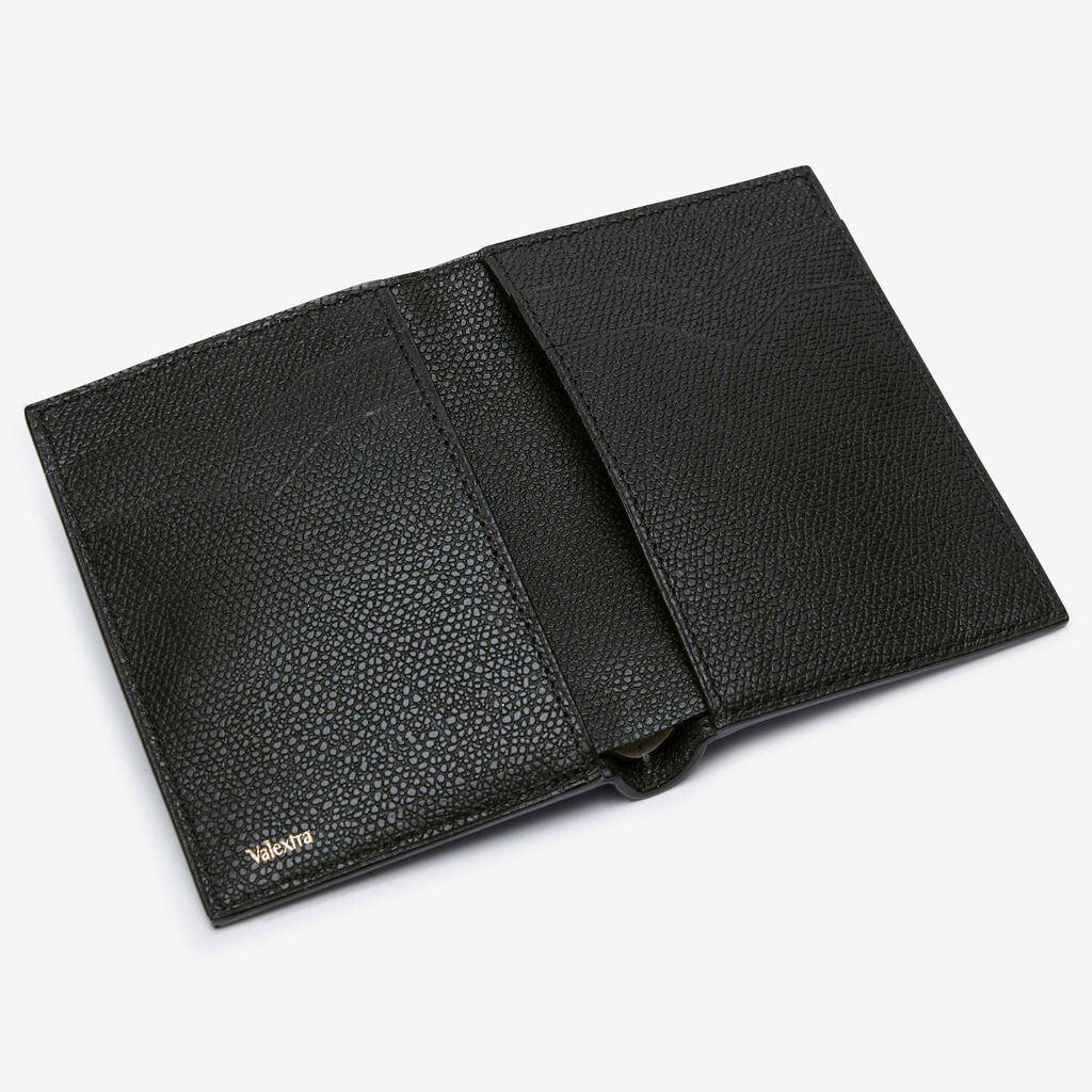 Portafoglio Bifold 4cc - Nero - Vitello VS - Valextra - 2