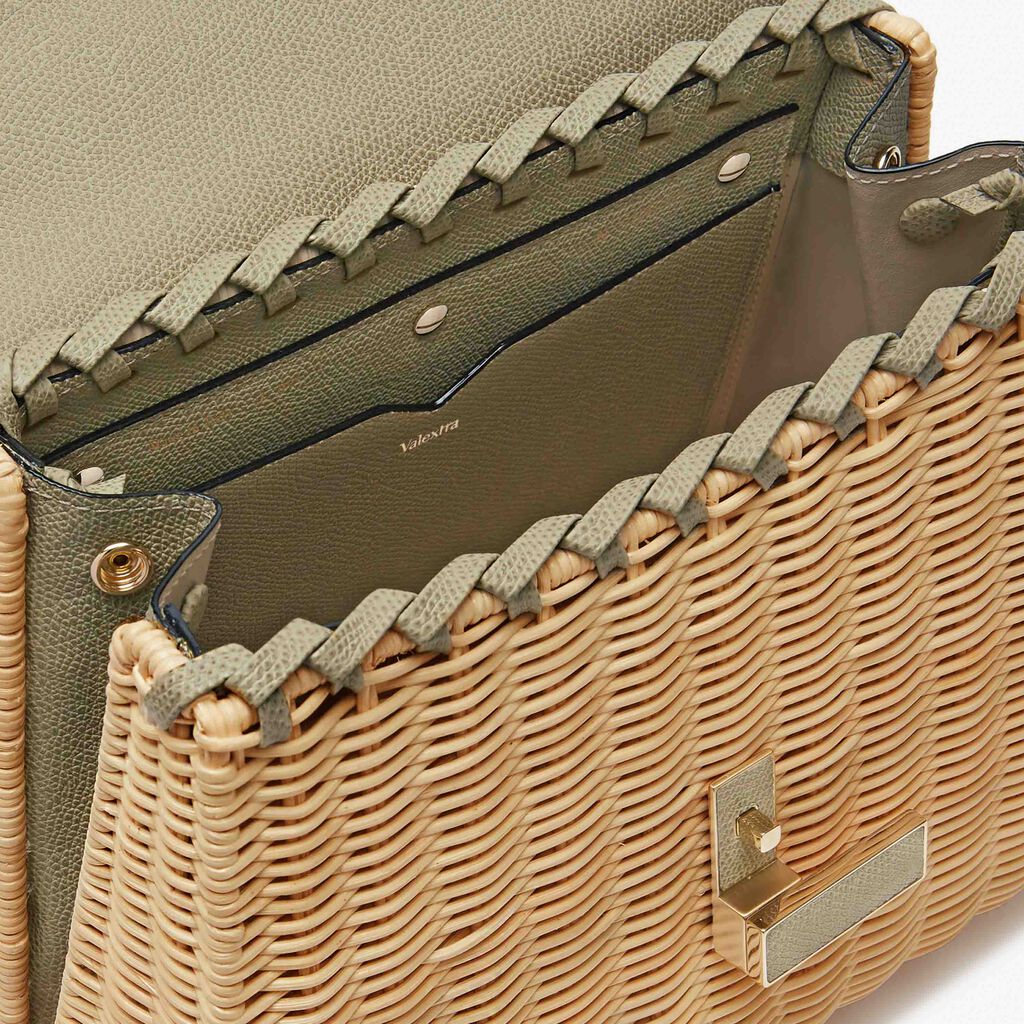 Iside Wicker Top Handle Medium Bag -  - Midollino/Vitello VS - Valextra - 3
