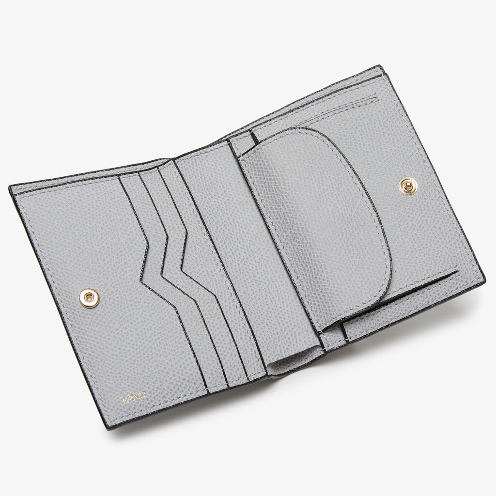 Compact Wallet 3 CC with Coin Purse - Stone Grey - Millepunte calf leather - Valextra - 2