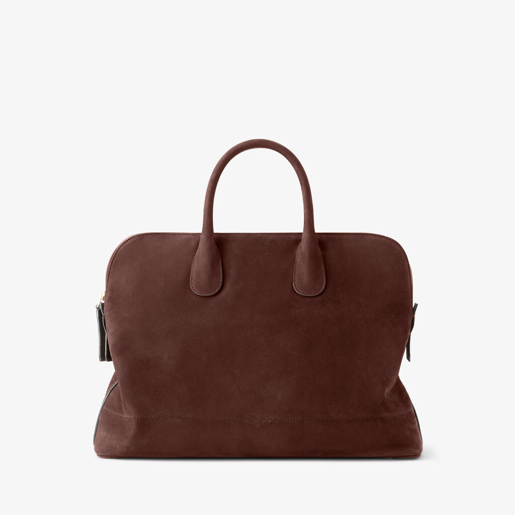 Borsa Bowling MyLogo Senso Media - Marrone Cioccolato - Vitello Millepunte Nabuk - Valextra - 7