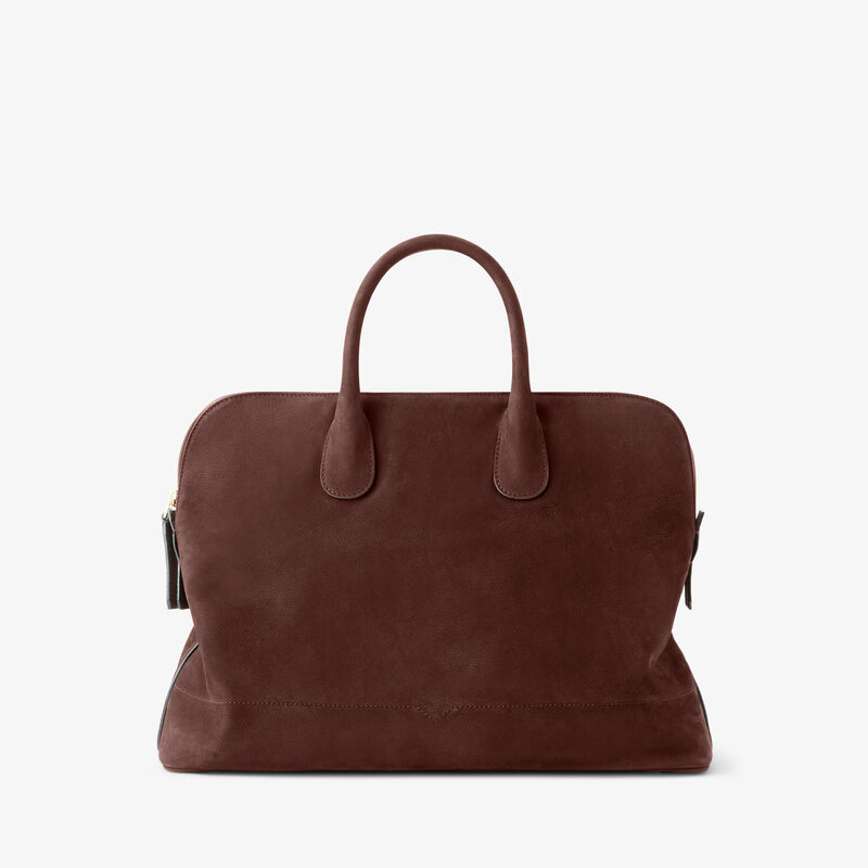 MyLogo Senso Bowling Medium Bag - Chocolate Brown - Millepunte Nubuk Senso Leather - Valextra - 7