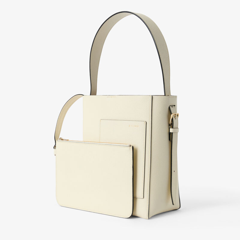 Soft Bucket Mini Bag - Pergamena White - Millepunte calf leather - Valextra - 2