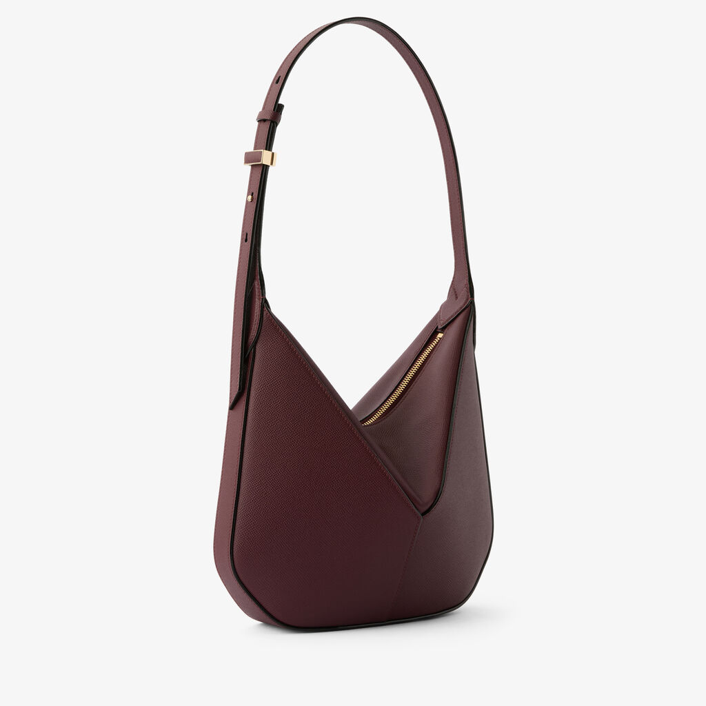 Vivi Hobo Mini Bag - Claret Red - Millepunte Soft calf leather - Valextra - 4