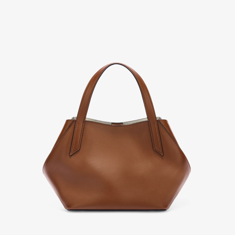 Borsa a Due Manici Gio Sublime - Marrone Cioccolato - Pelle liscia Sublime - Valextra - 1