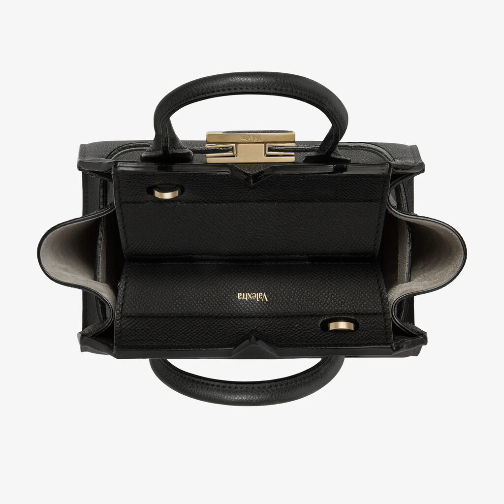 Milano Crossbody Micro Bag - Black - Vitello Millepunte Soft - Valextra - 8