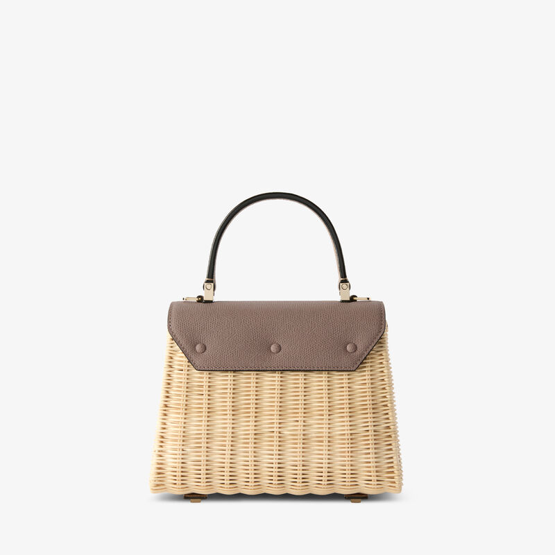 Iside Wicker Top Handle Mini Bag -  - Midollino/Vitello VS - Valextra - 5
