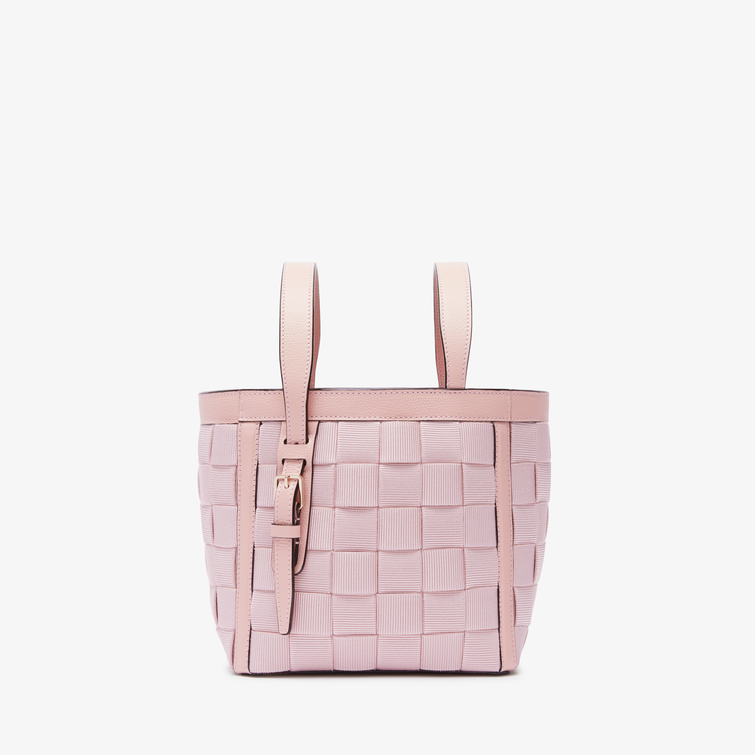 【Valextra】 Borsa A Mano Secchiello Micro Borsa a secchiello di Lusso in Pelle rigida Azzurra