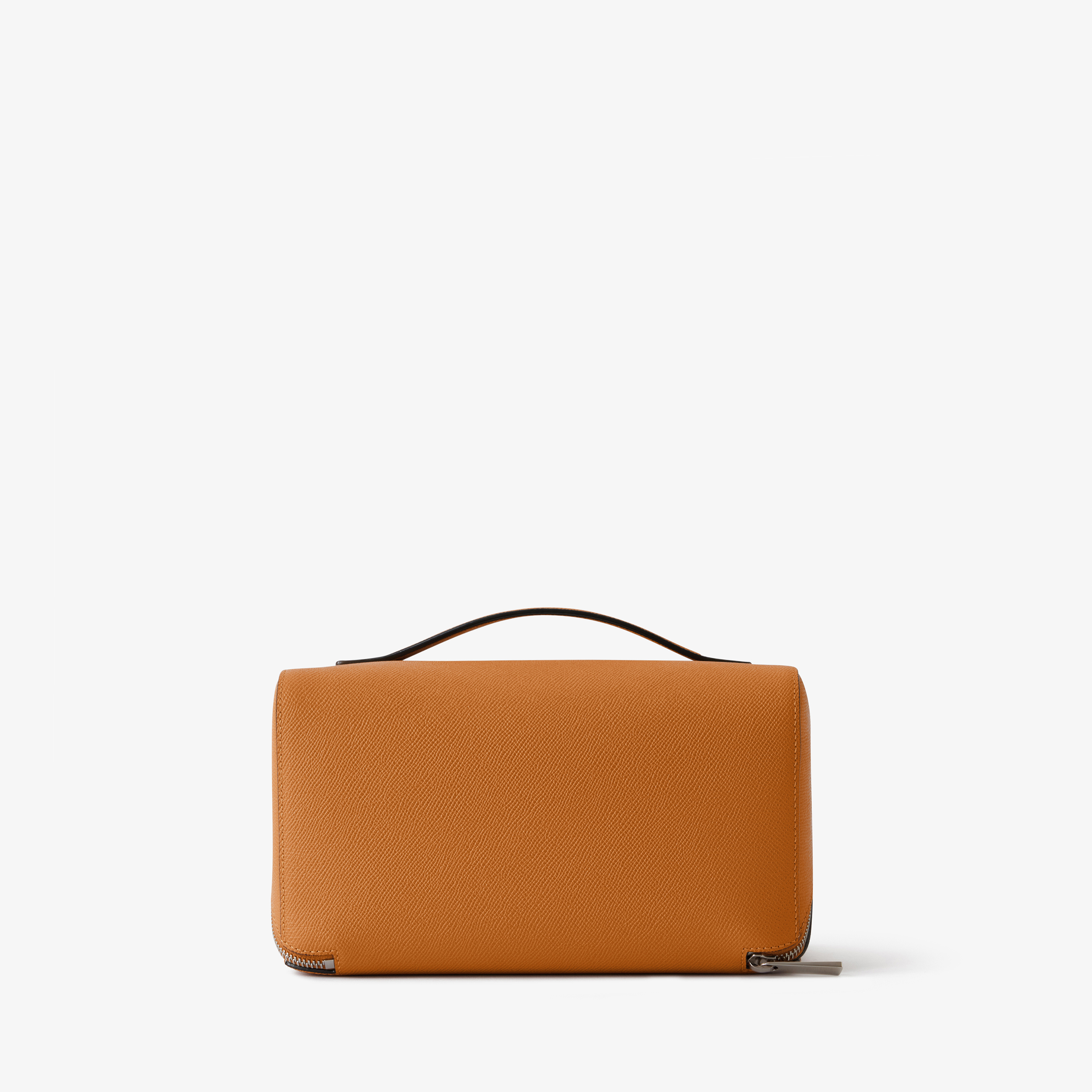 Men's Brown Luxury Leather travel wash bag | Valextra V-Line