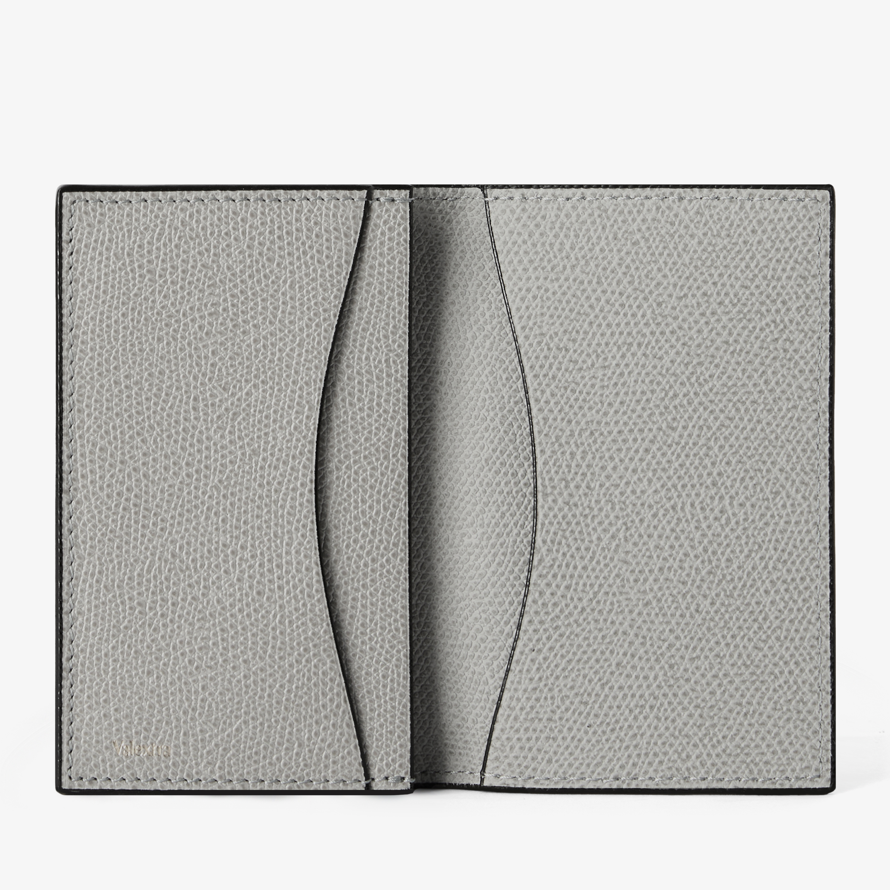 Light Gray Leather Credit and business card holder | Valextra