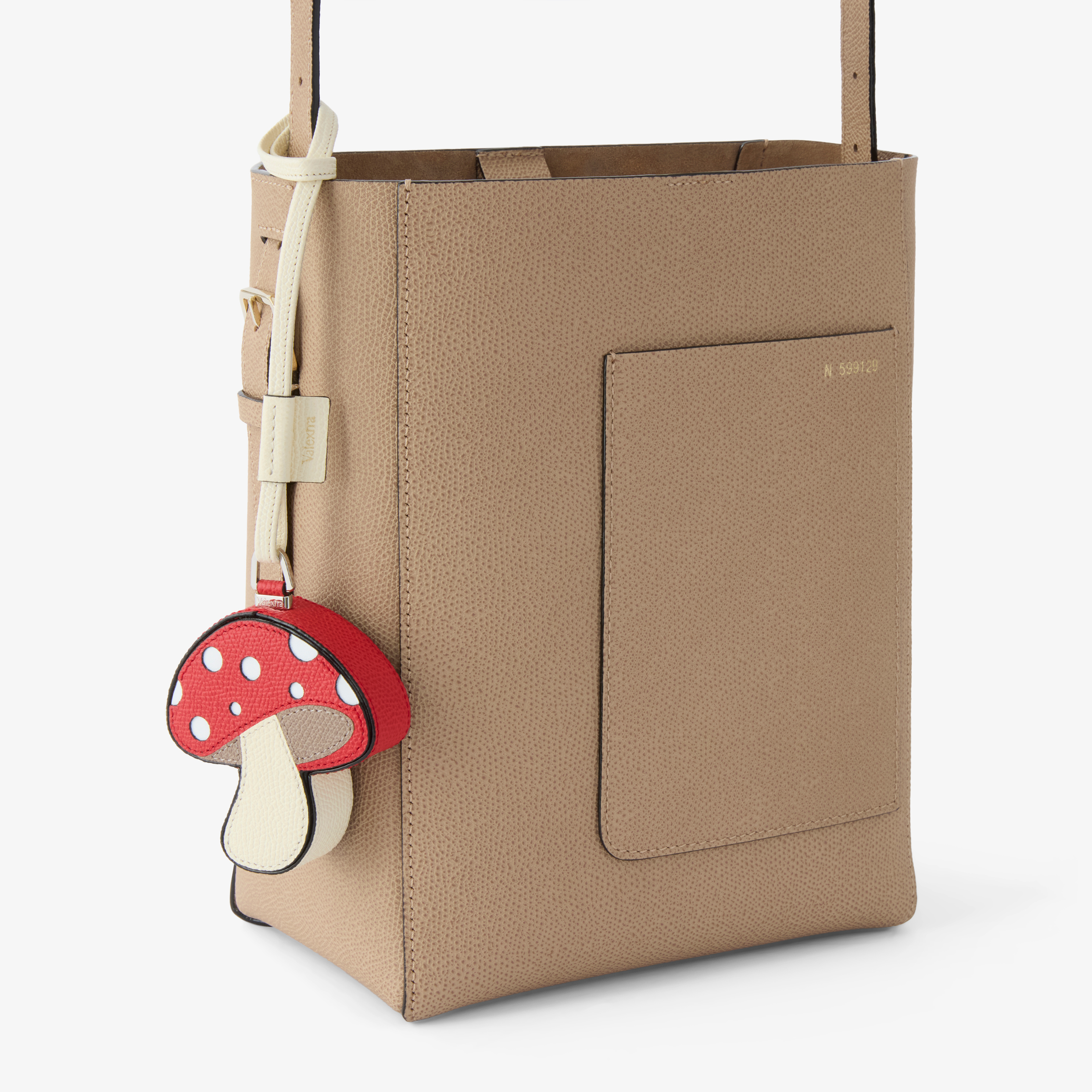 Red & White Leather Luxury Mushroom 3D Charm | Valextra