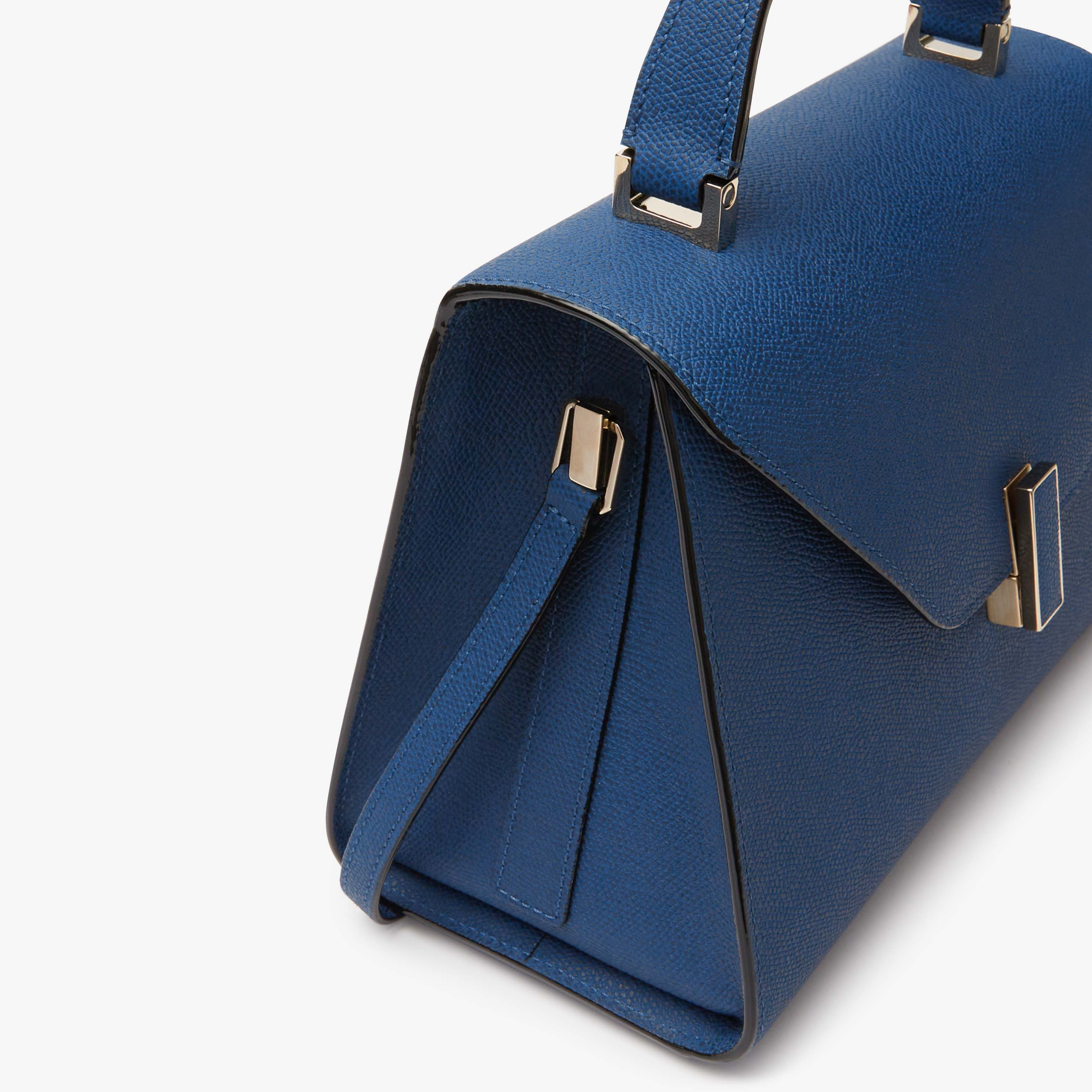 Women's Sapphire Blue Leather top handle bag | Valextra Iside