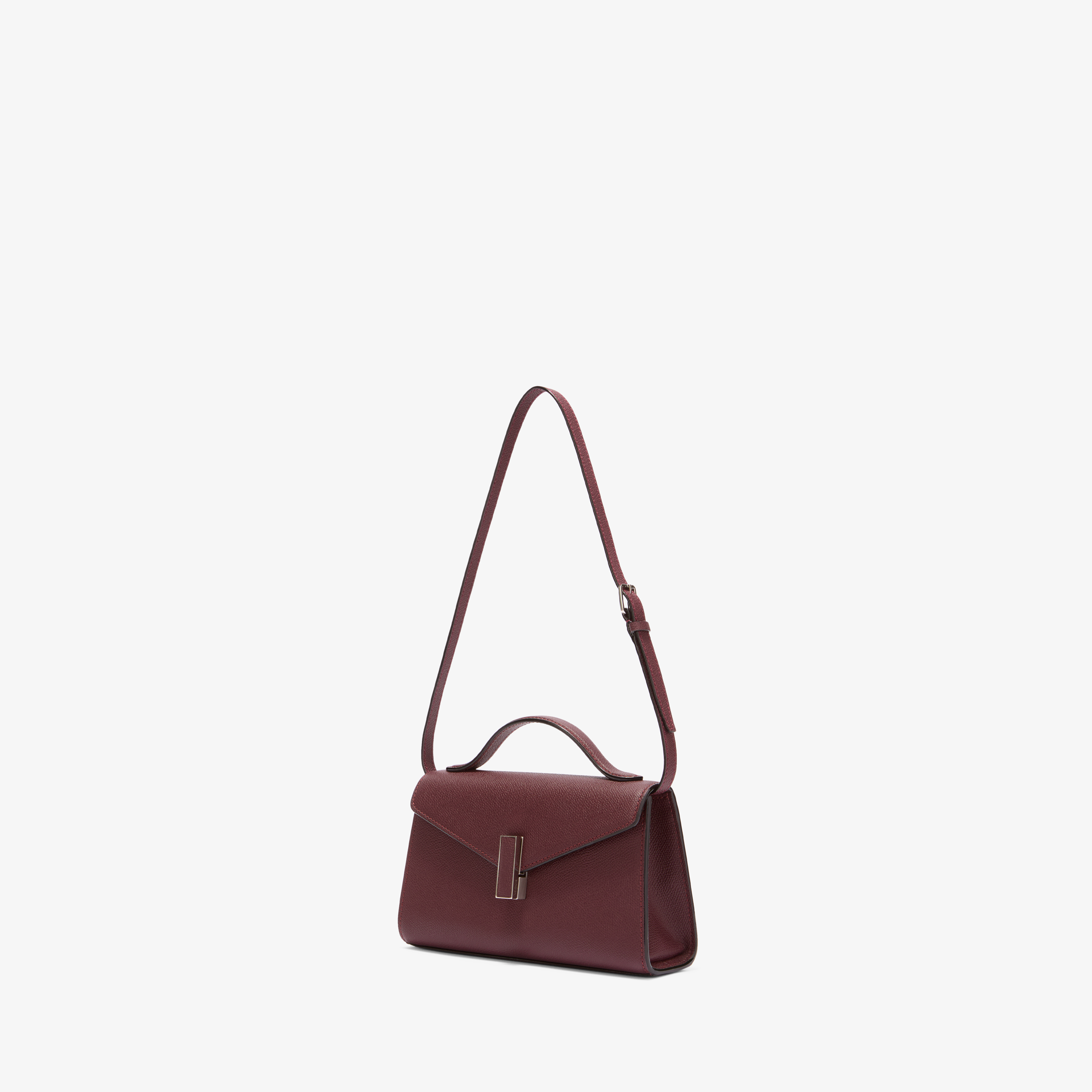 Women's Red Luxury Leather Iside Tìn Top Handle Bag | Valextra