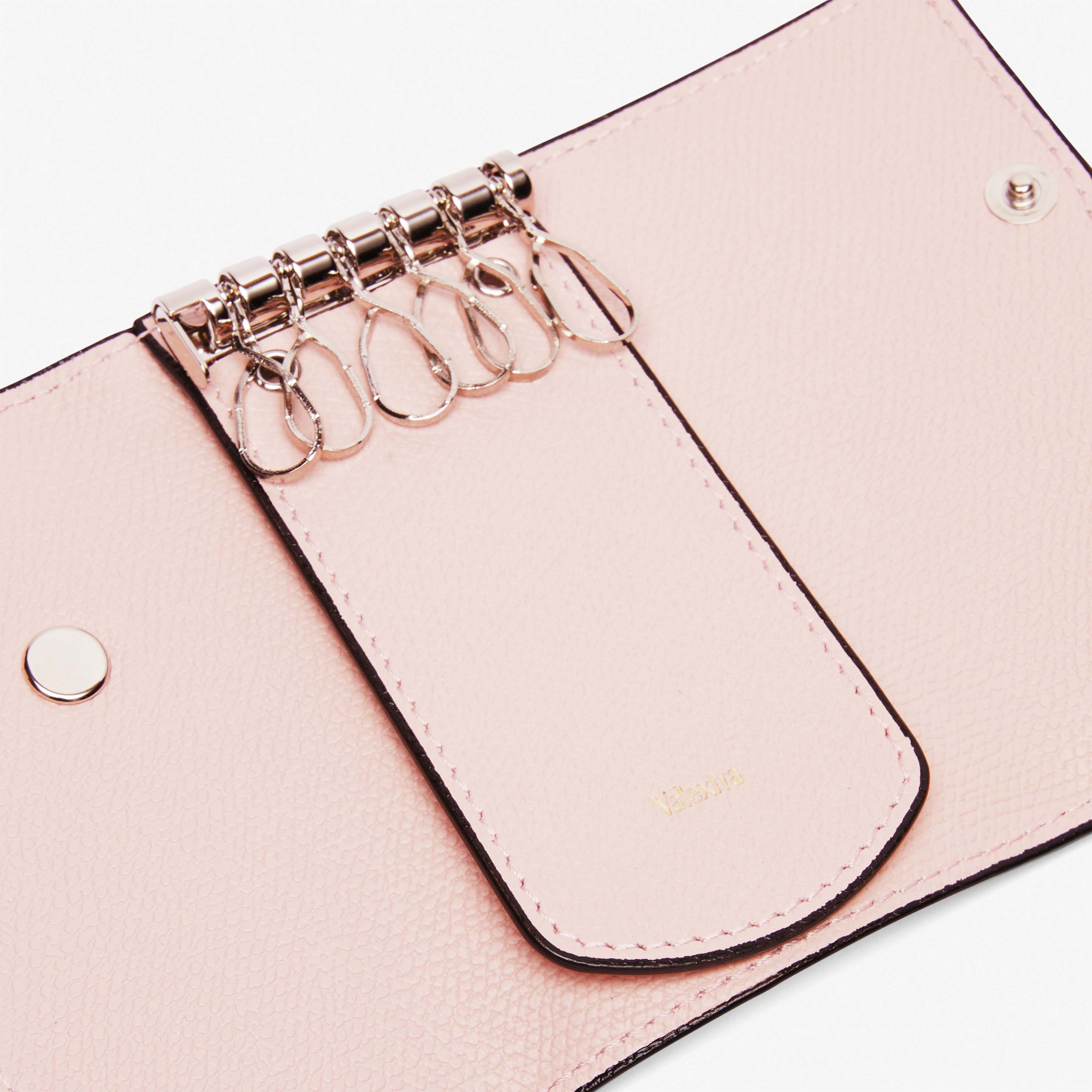 Pink Leather Key Holder | Valextra small leather goods
