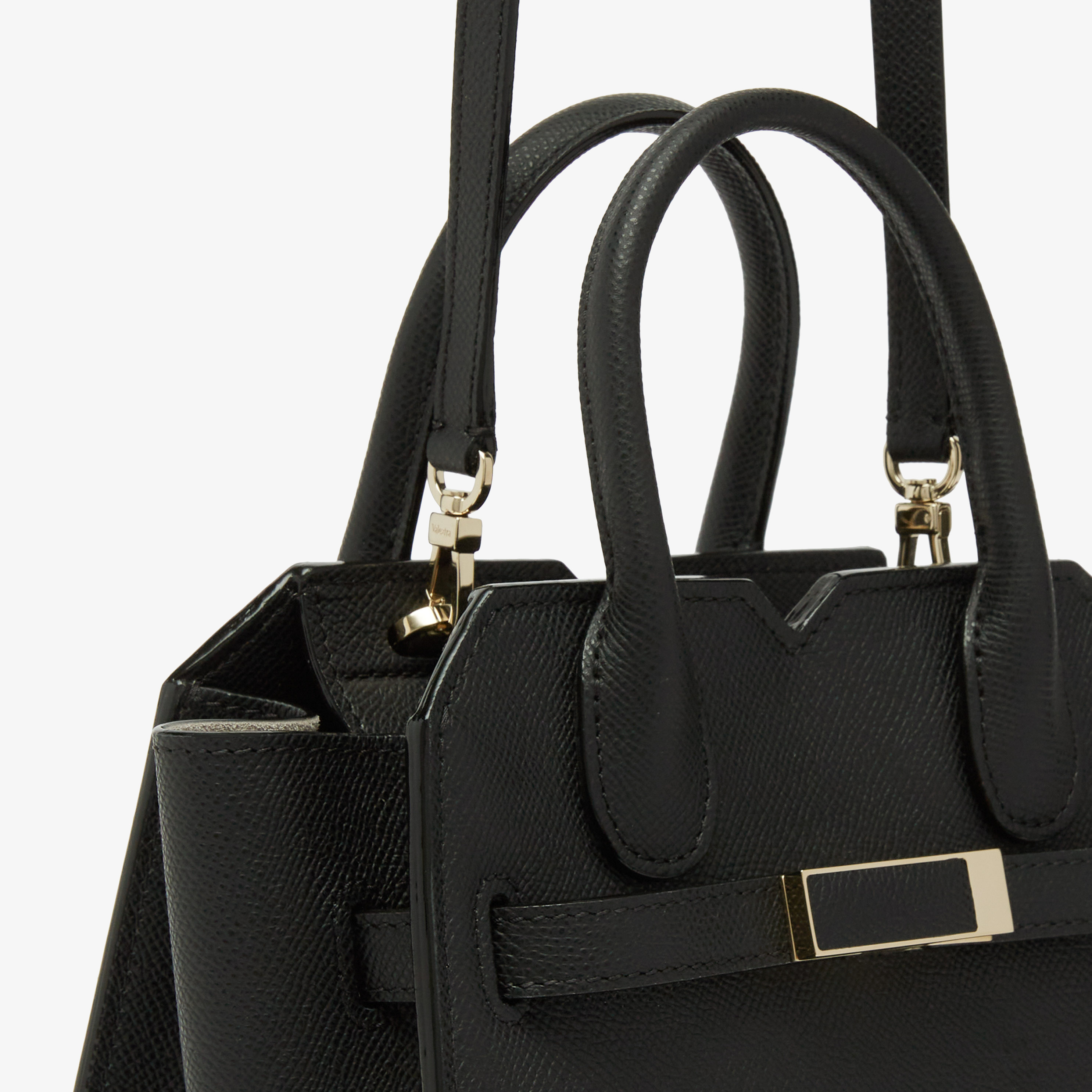 Women's Black Leather Leather Luxury crossbody micro bag