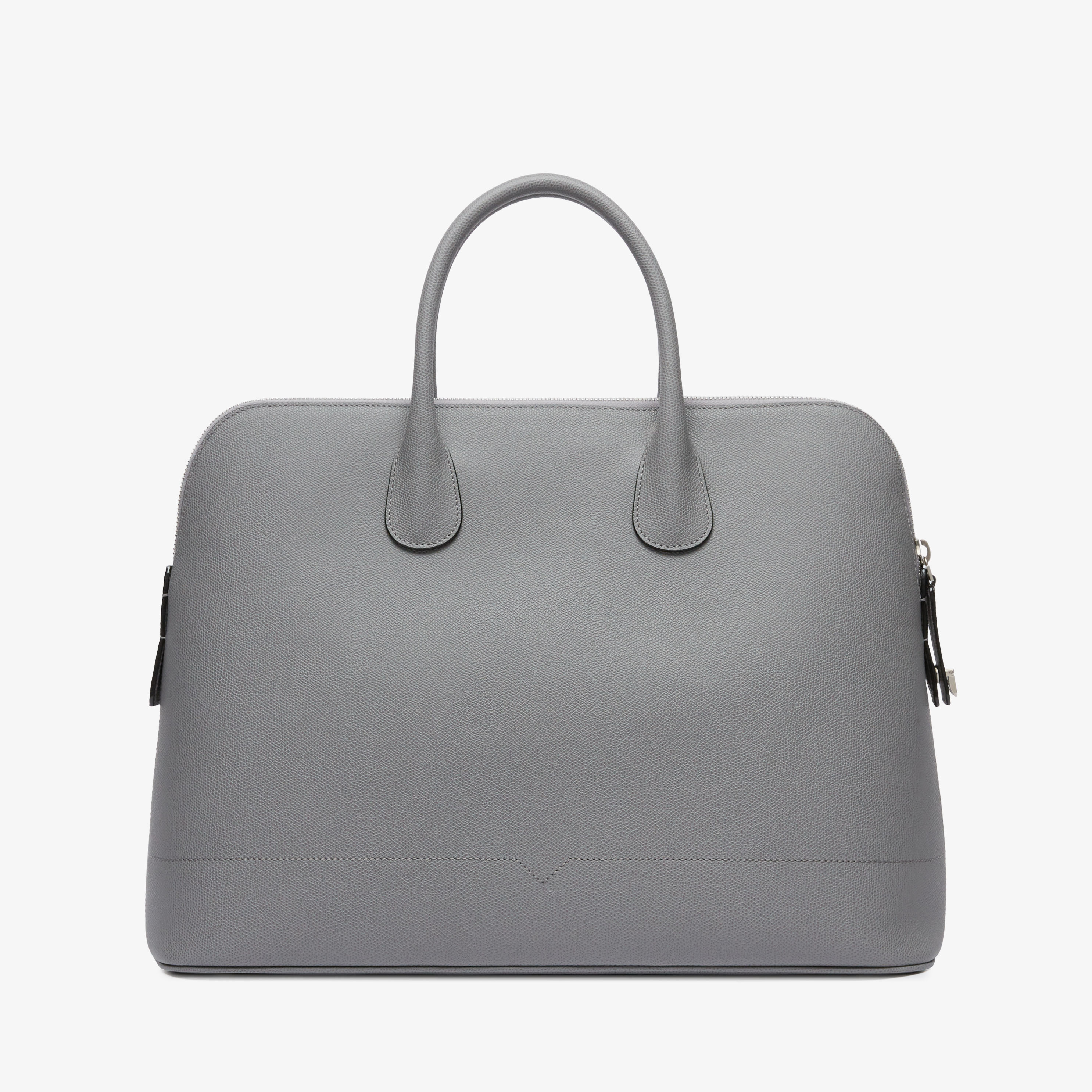 Men's Luxury Grey Leather Bowling Bag | Valextra My Logo