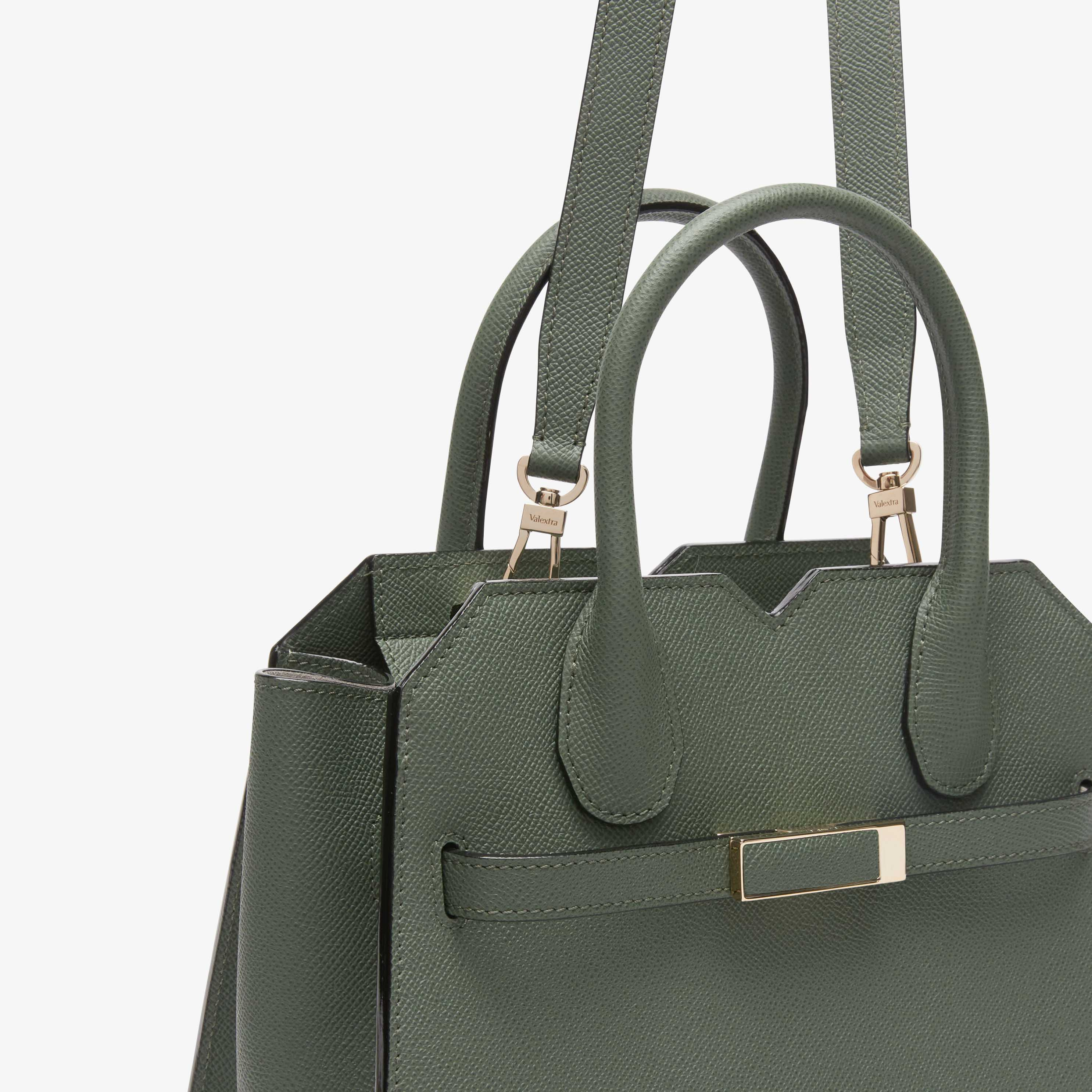 Women's Green Luxury Leather Two Handles Mini Bag | Valextra