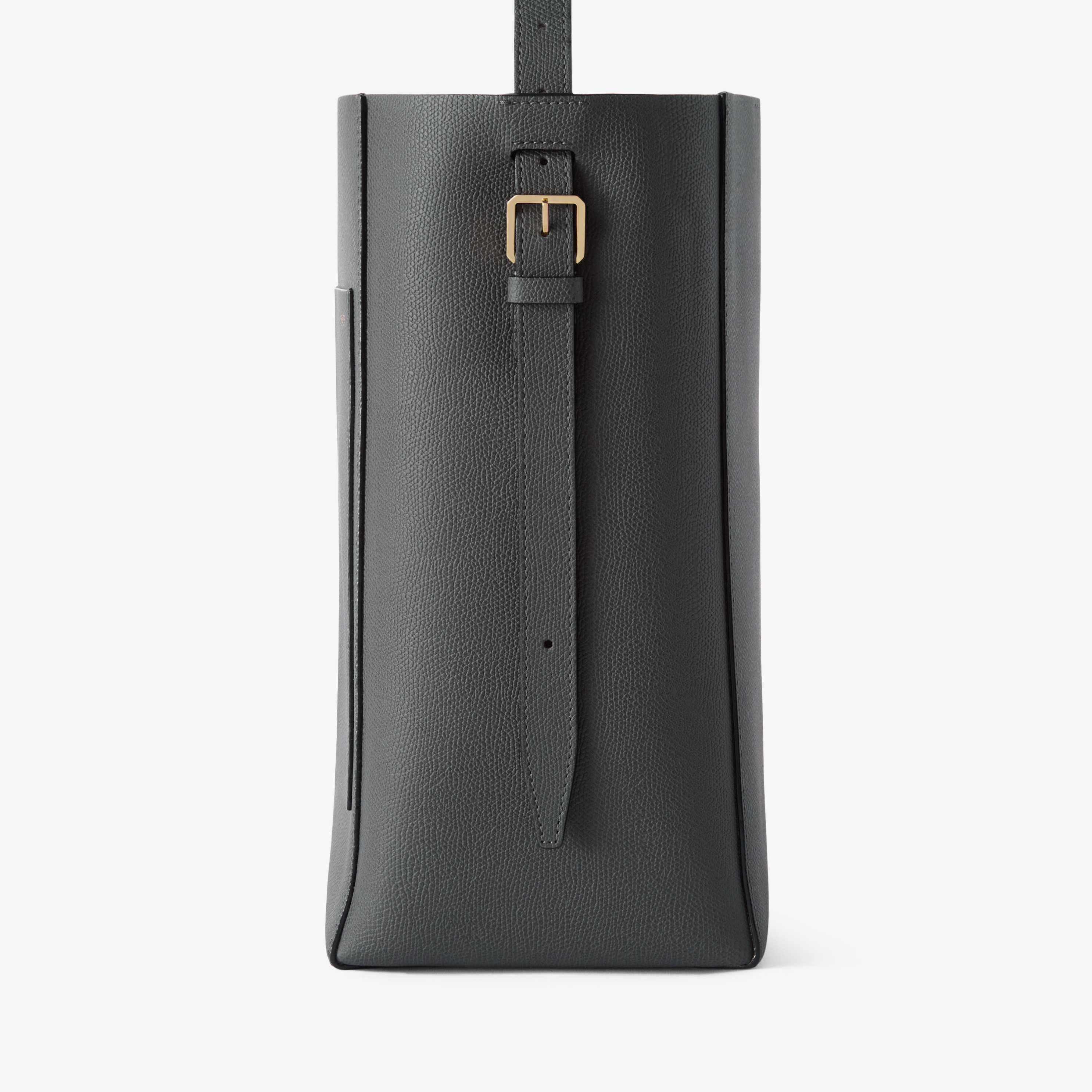 Women's Gray Luxury Leather Bucket Medium Bag | Valextra Soft