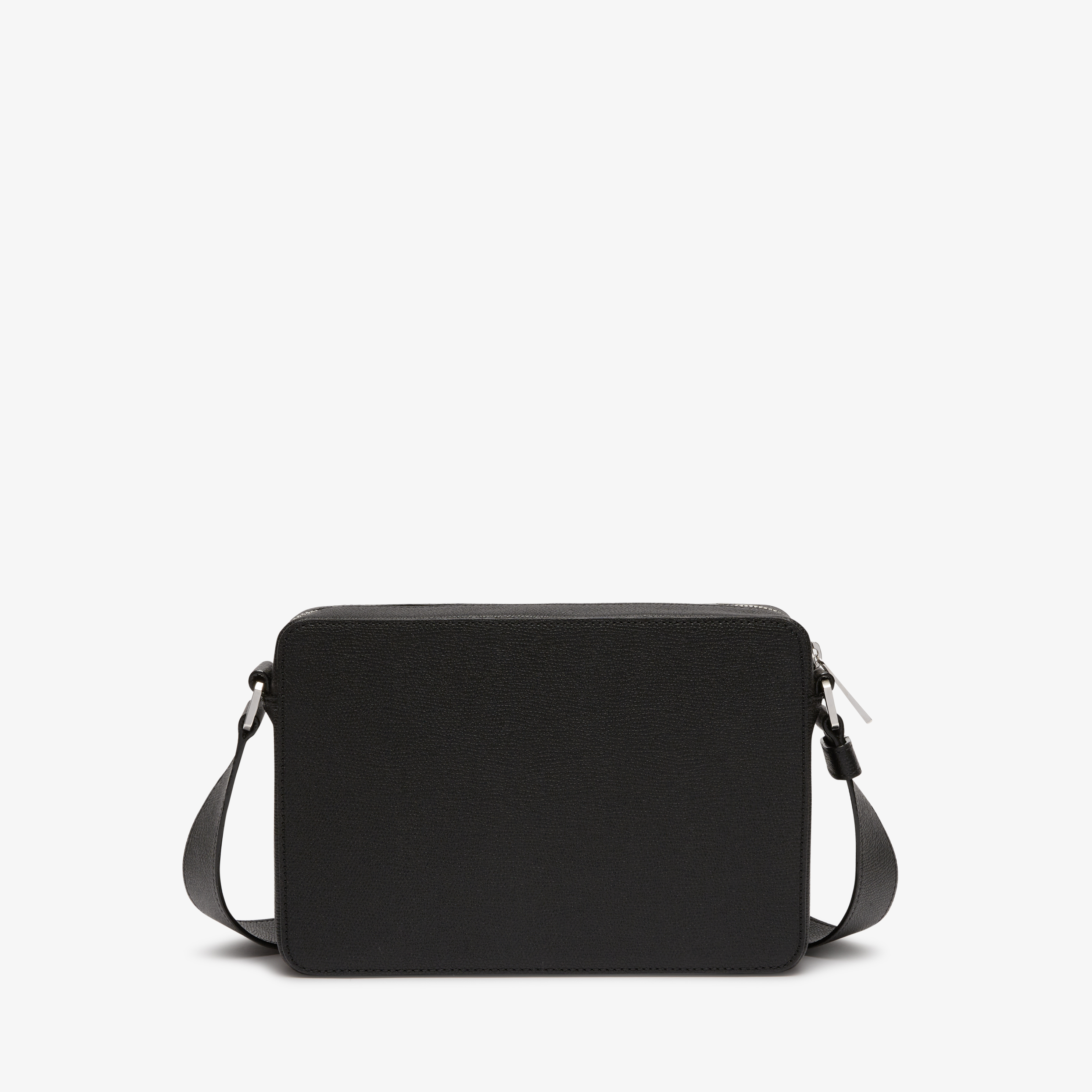 Black Leather Reporter compact bag | Valextra V-Line