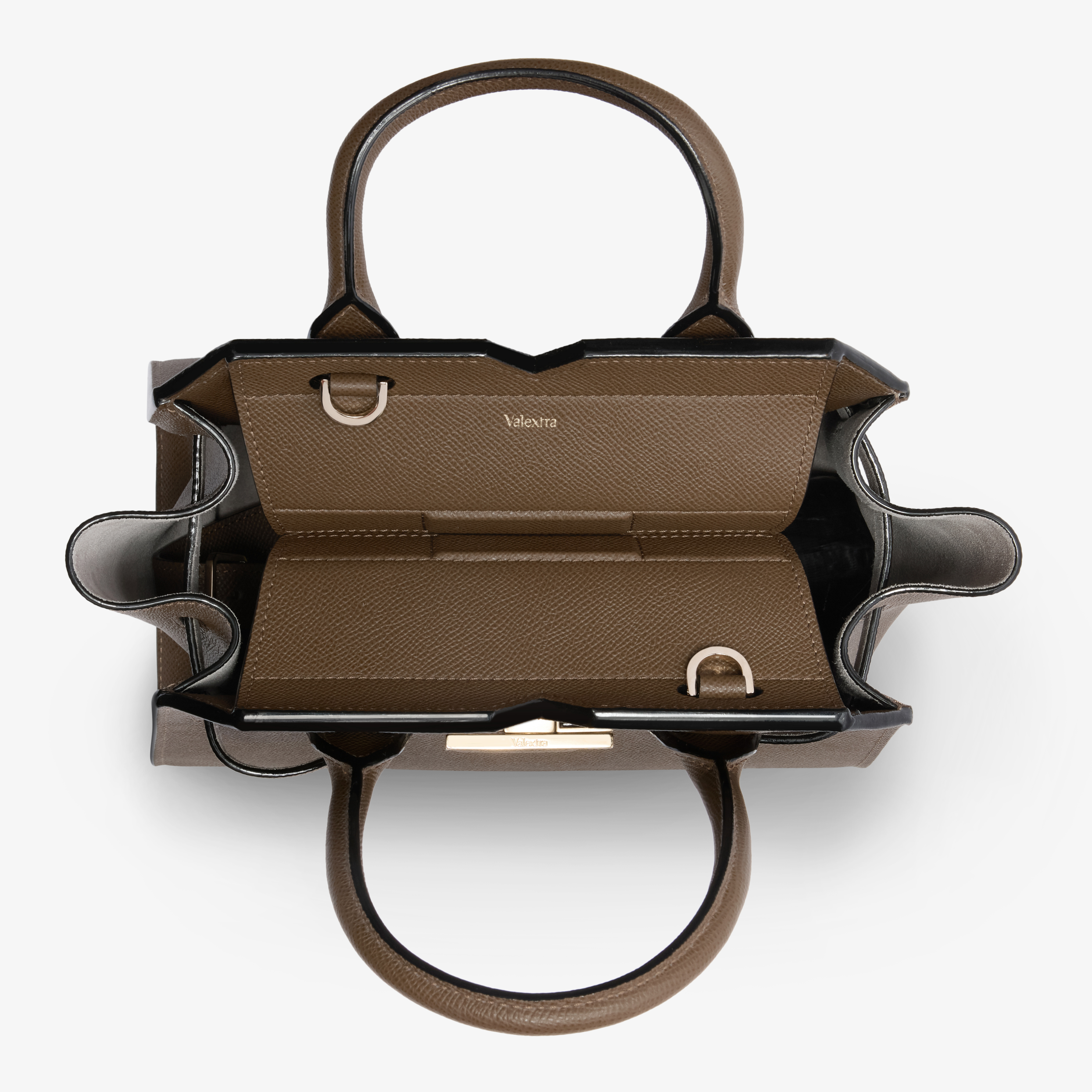 Women's Khaki Brown Luxury Leather Milano Mini Bag | Valextra