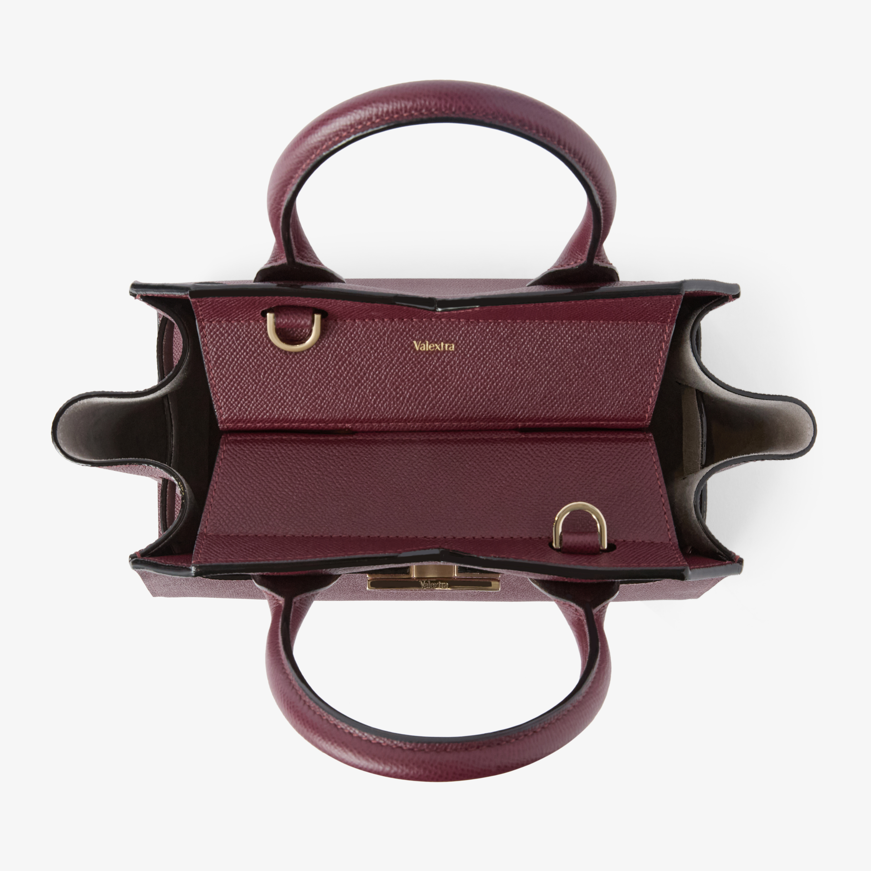 Women's Red Luxury Grained Leather Two Handles Mini Bag | Valextra