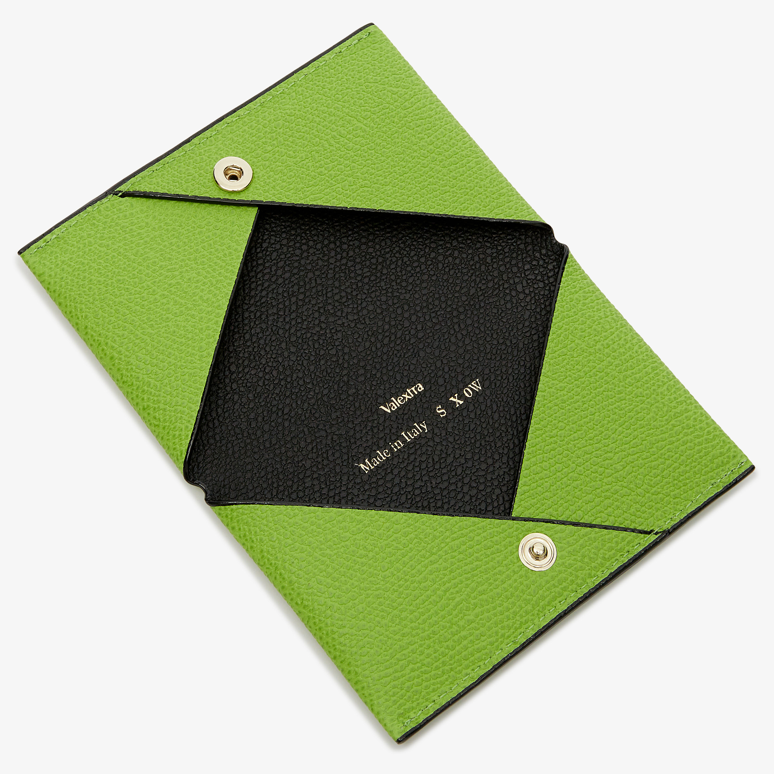Women's Green Grained Leather Luxury card case | Valextra