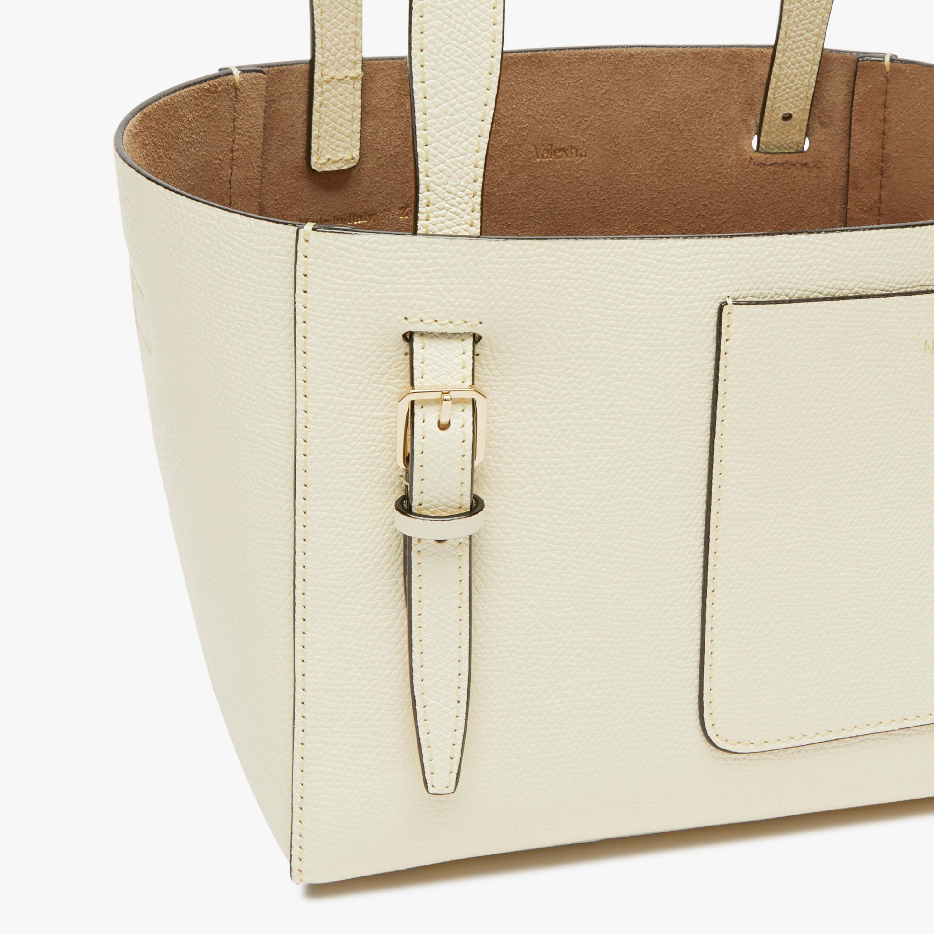 トートバッグ VALEXTRA Women Shoulder Bags WBSF0090028LOCTF JE Beige Women's Designer White Grained Leather Bucket bag | Valextra