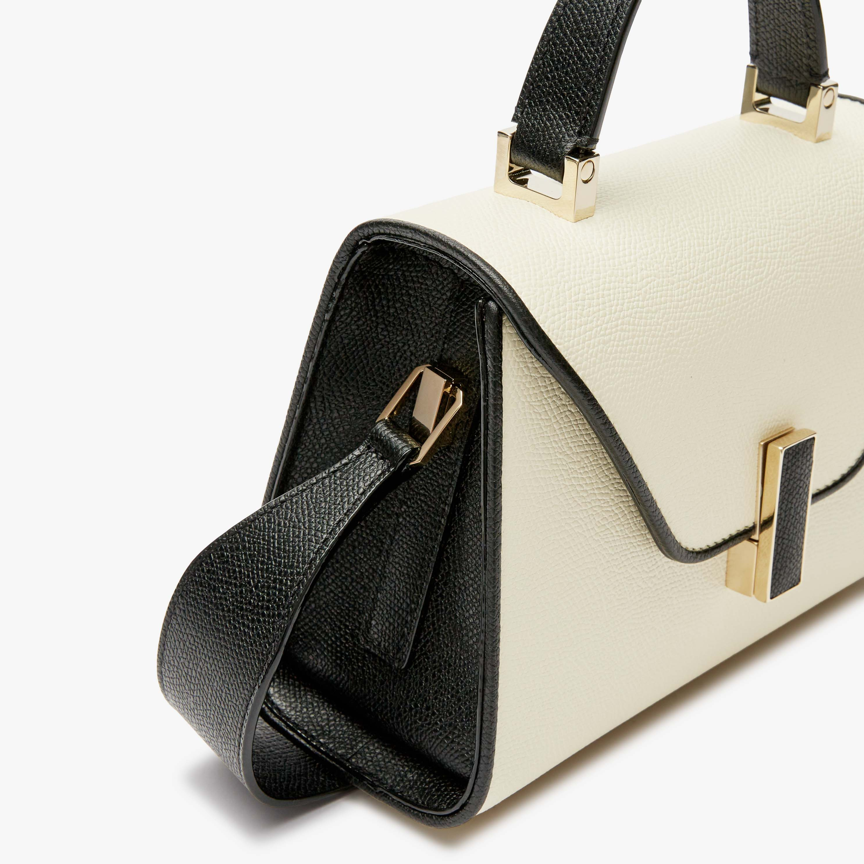 ヴァレクストラ Iside chiaroscuroマイクロショルダーバッグ Women's Black & White Luxury Leather crossbody bag