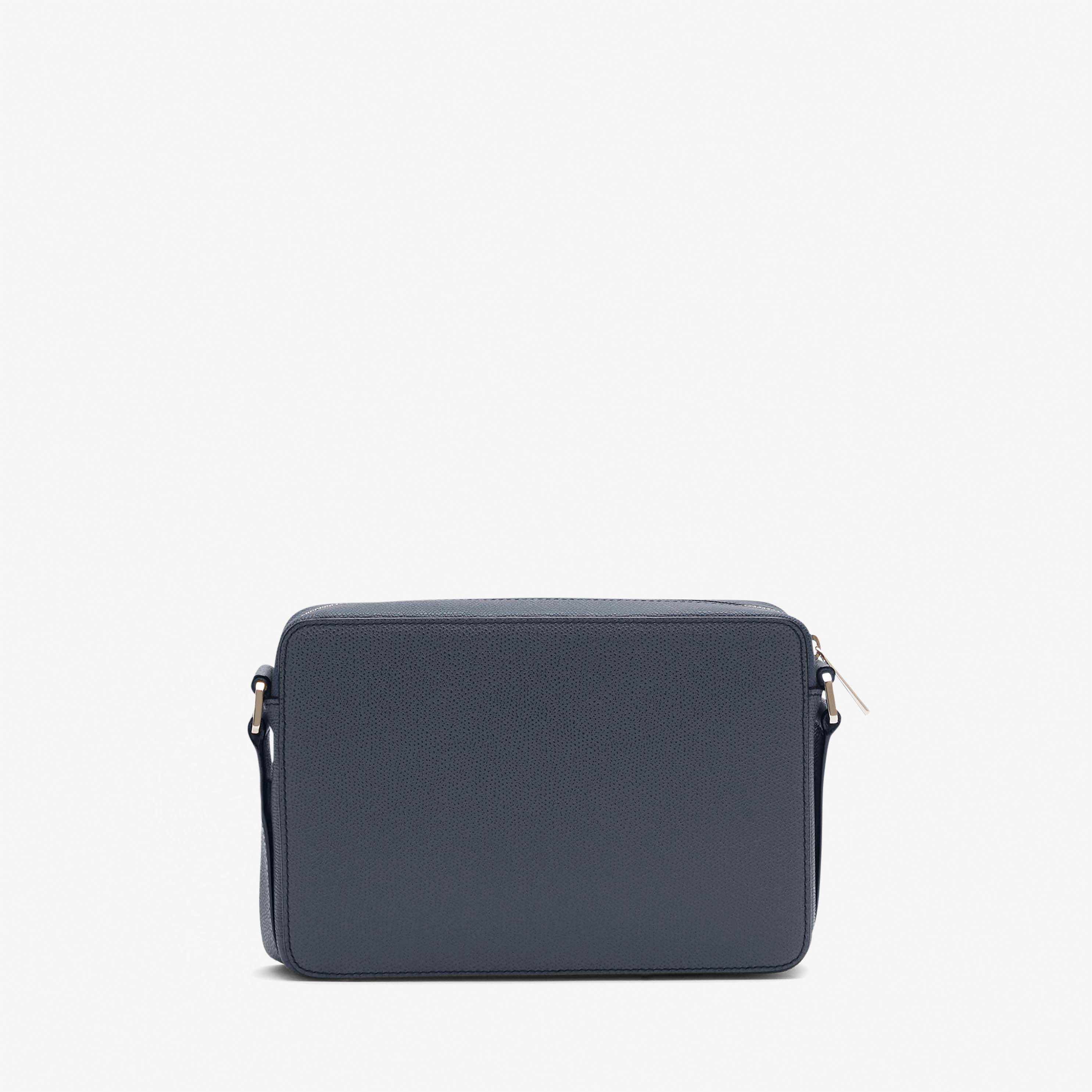 Men's Grey Leather crossbody compact purse | Valextra V-Line