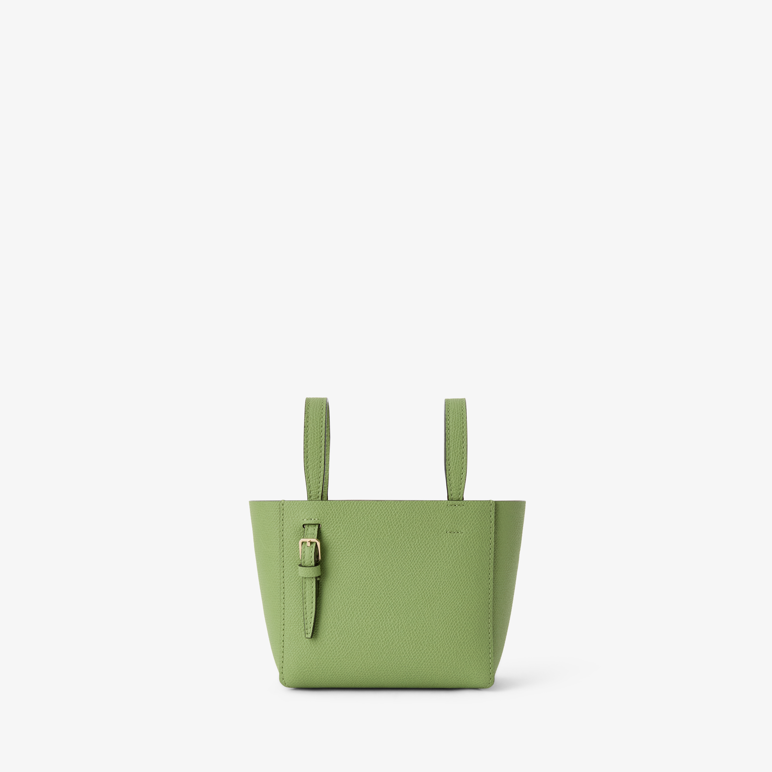 Women's Aloe Green Luxury Leather Bucket Nano Bag | Valextra Soft