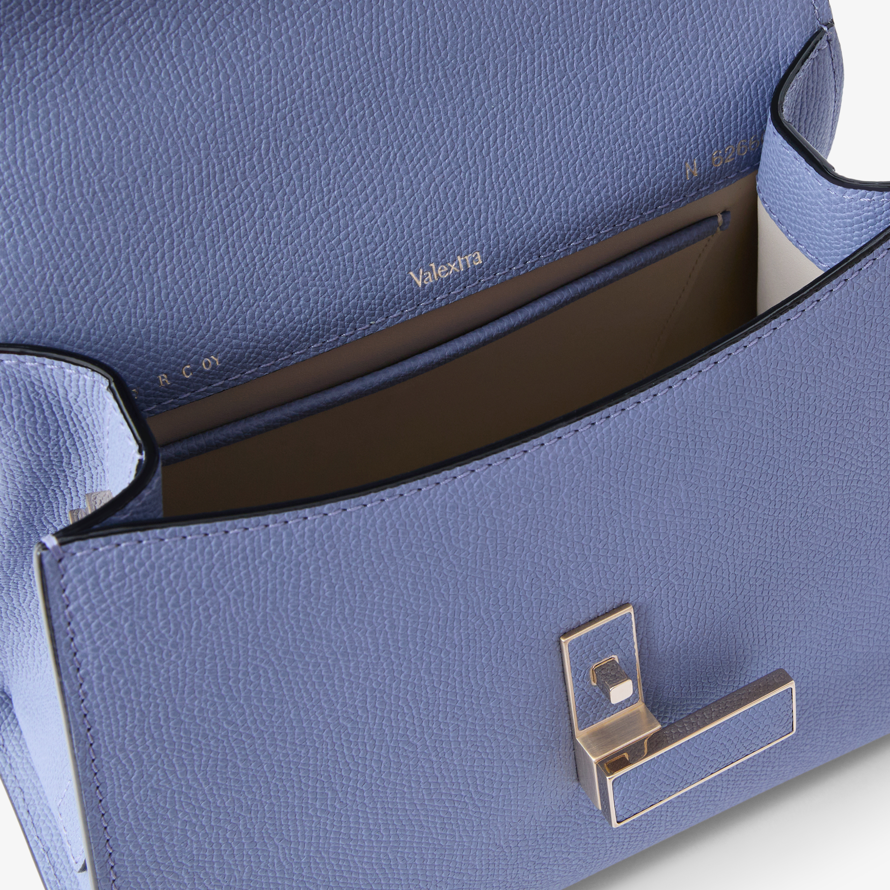 Women's Blue Luxury Leather Top Handle Mini Bag | Valextra Iside