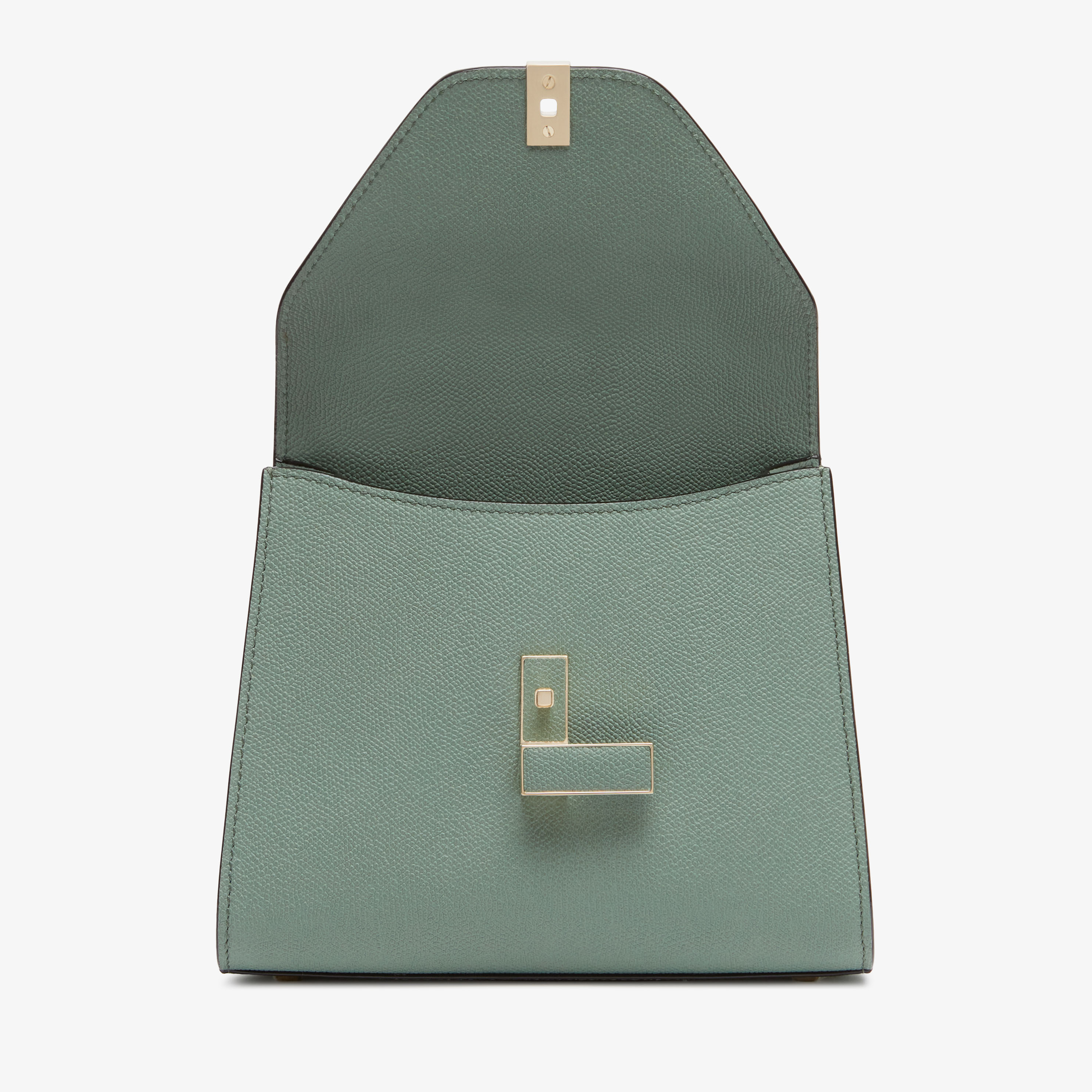 Women's Green Leather Luxury top handle mini bag | Valextra Iside