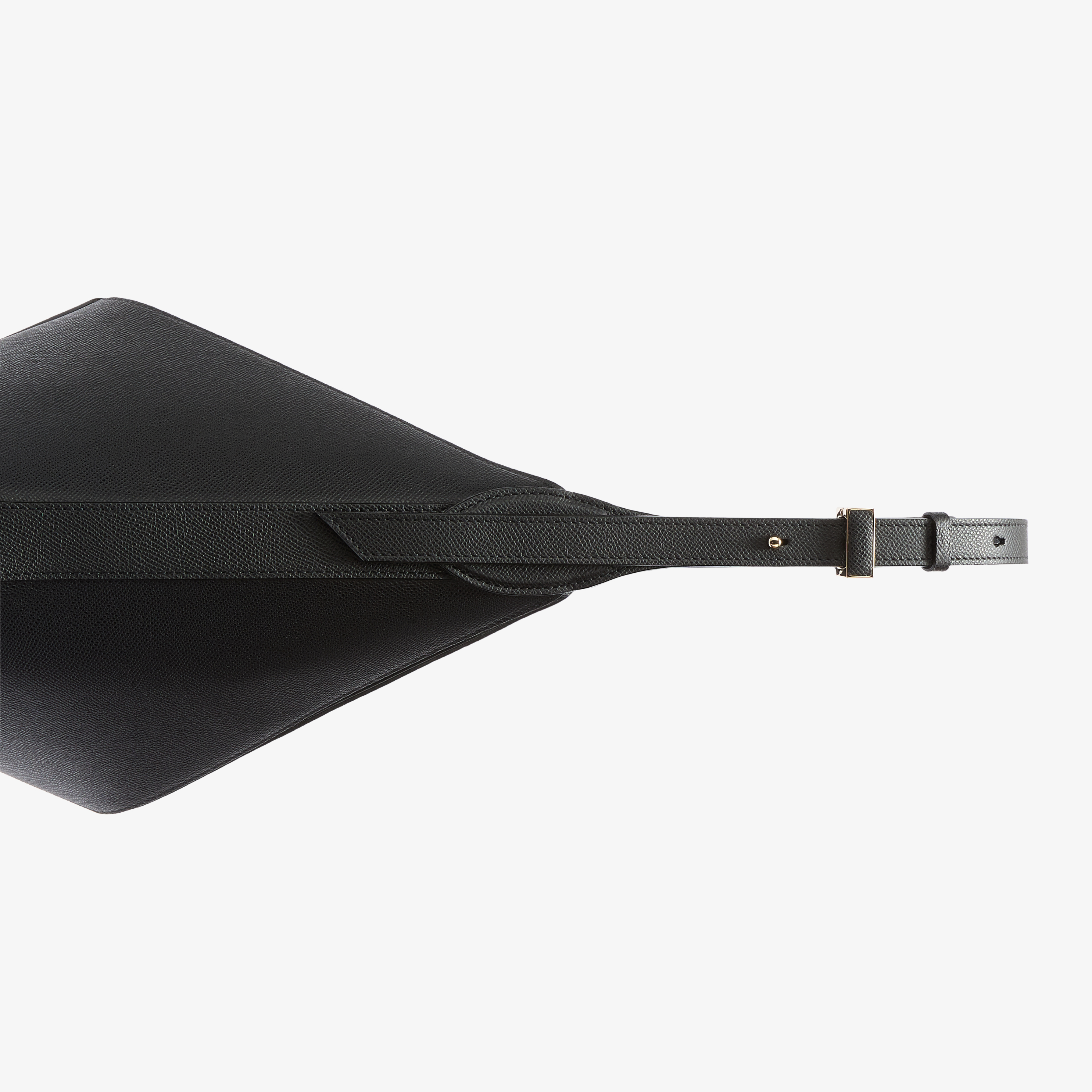 Women's Black Luxury Leather shoulder hobo bag | Valextra Vivi