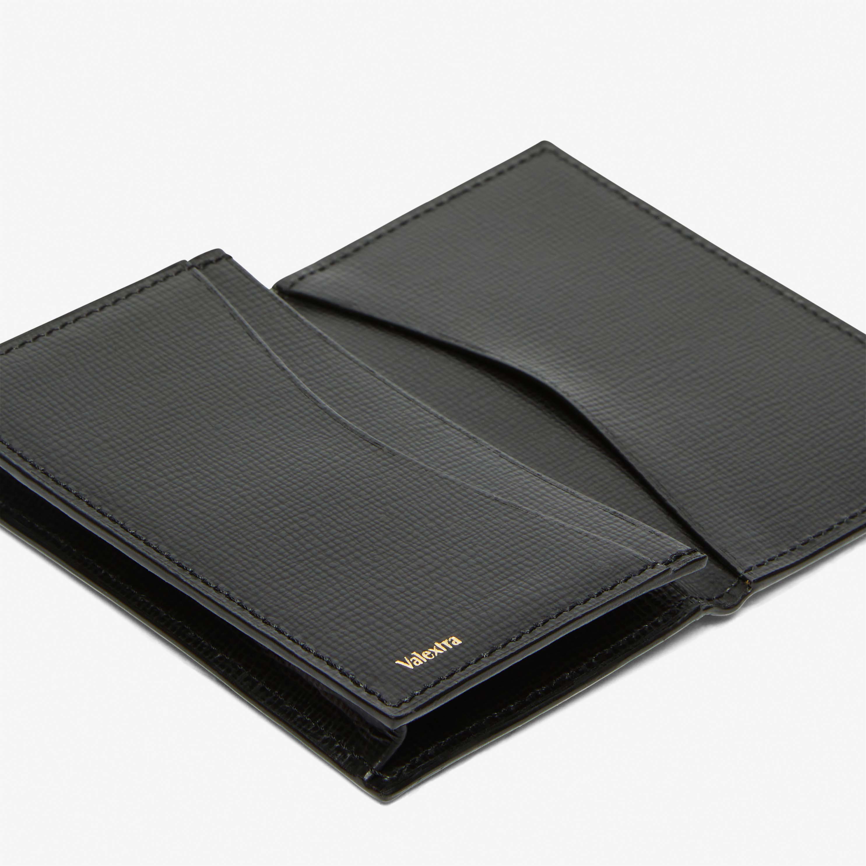 Black Leather Credit card holder | Valextra small leather goods