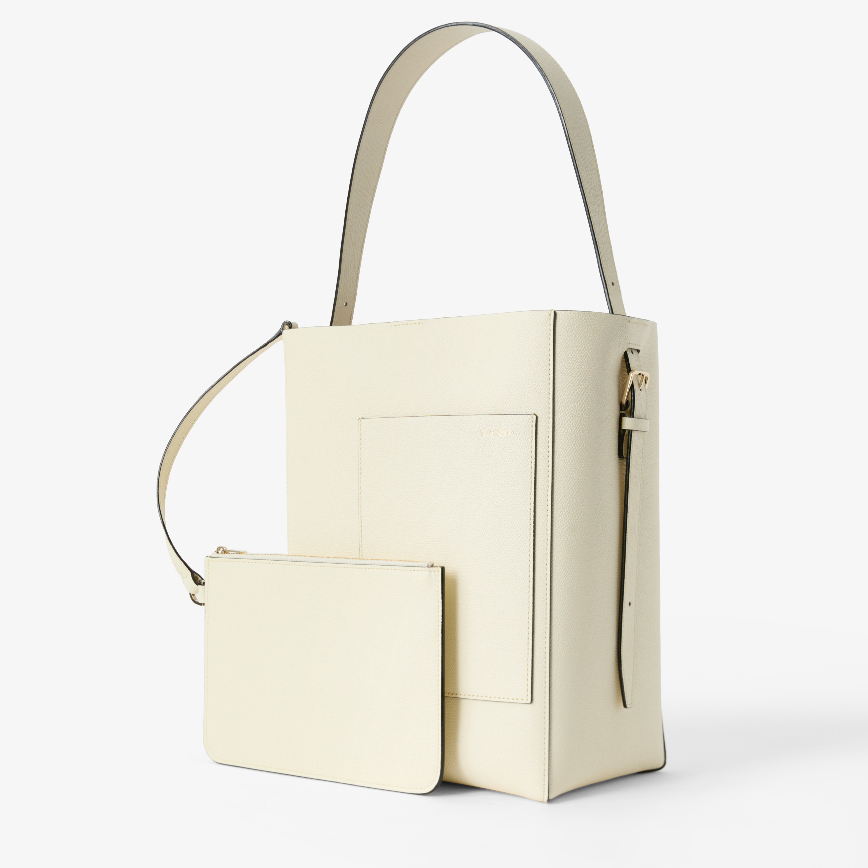 ショルダーバッグ・ポシェット Valextra Grainy Leather Medium Bucket Bag Women's Green Grained Leather Luxury bucket bag | Valextra Soft