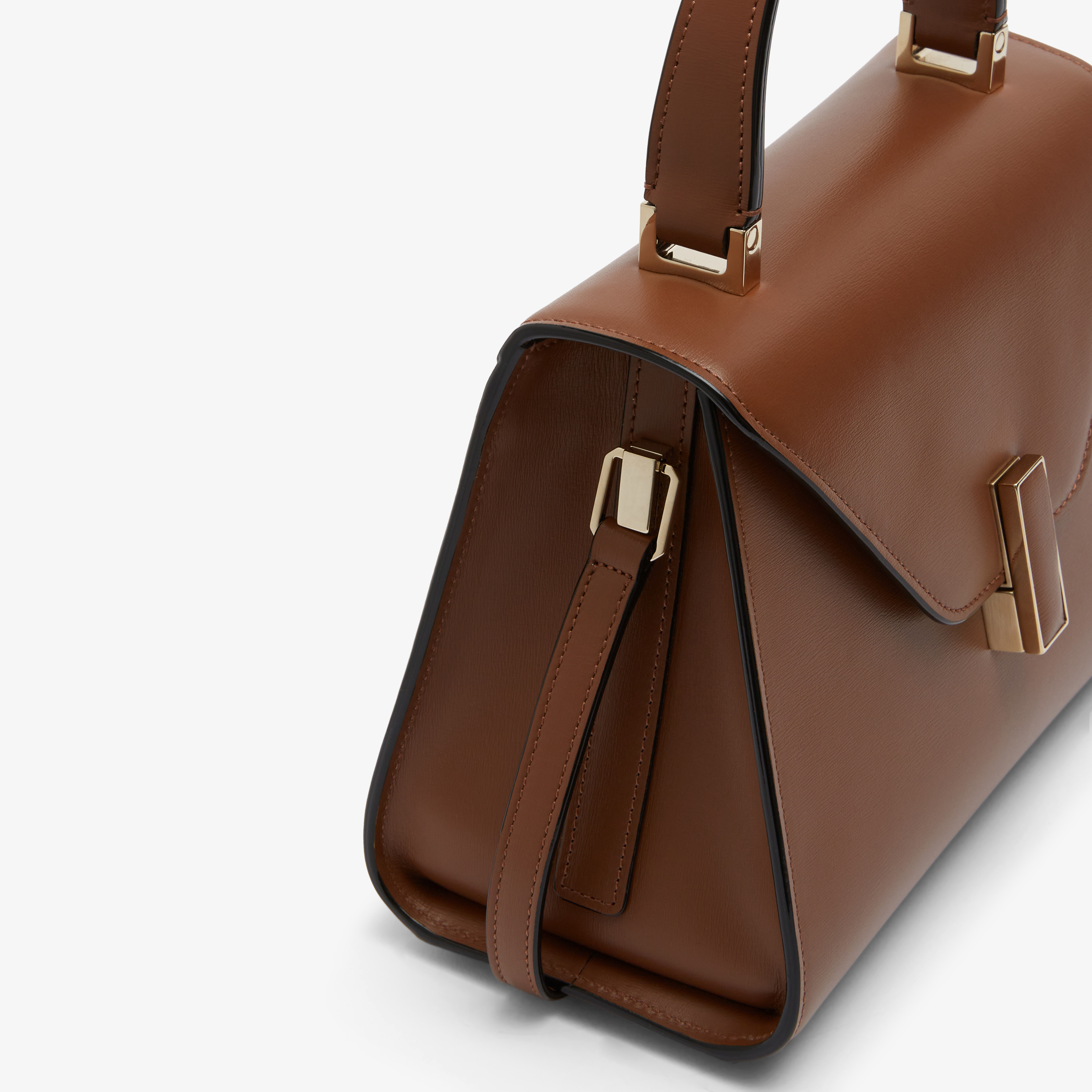 Women's Brown Leather Luxury top handle Mini bag | Valextra