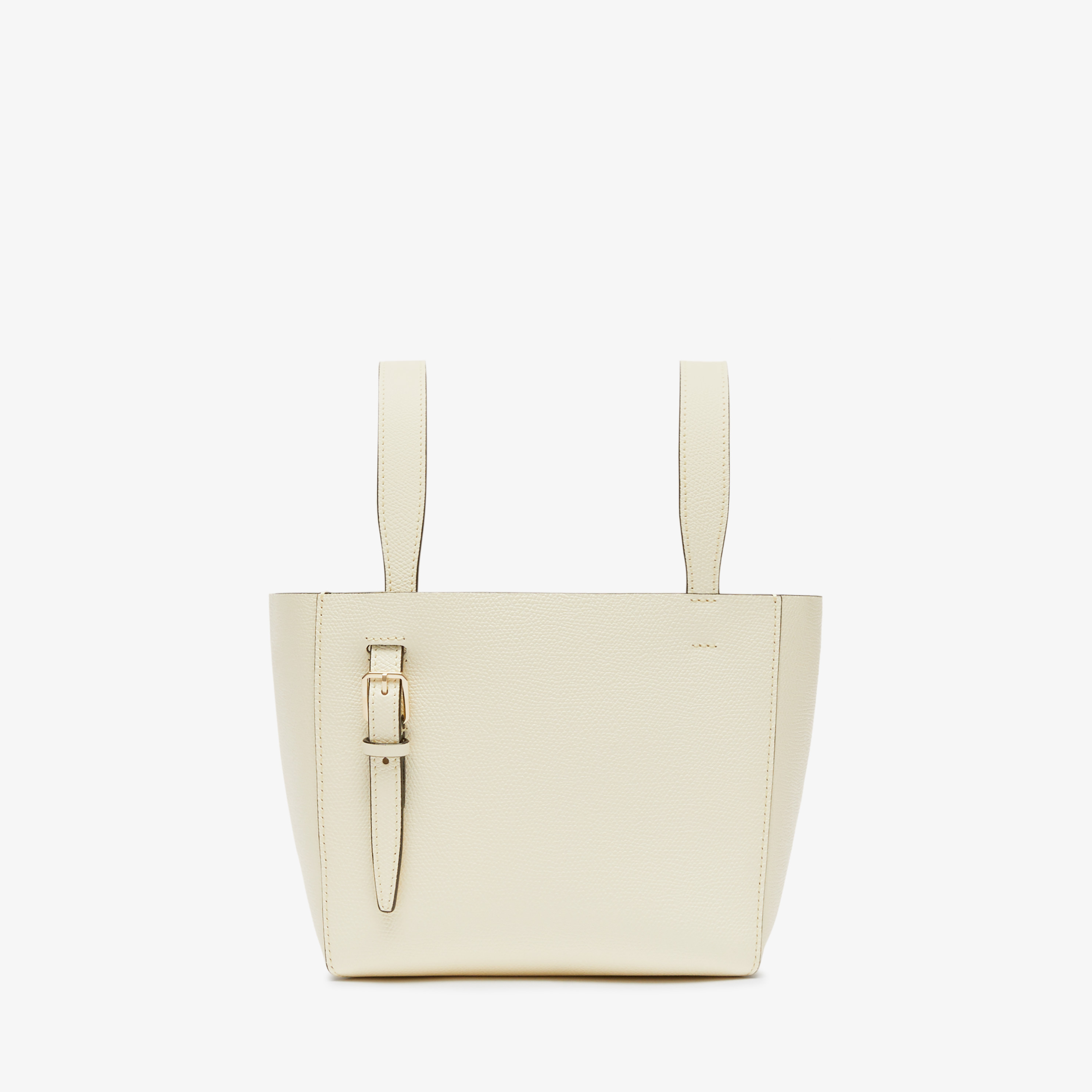 Women's Designer White Grained Leather Bucket bag | Valextra