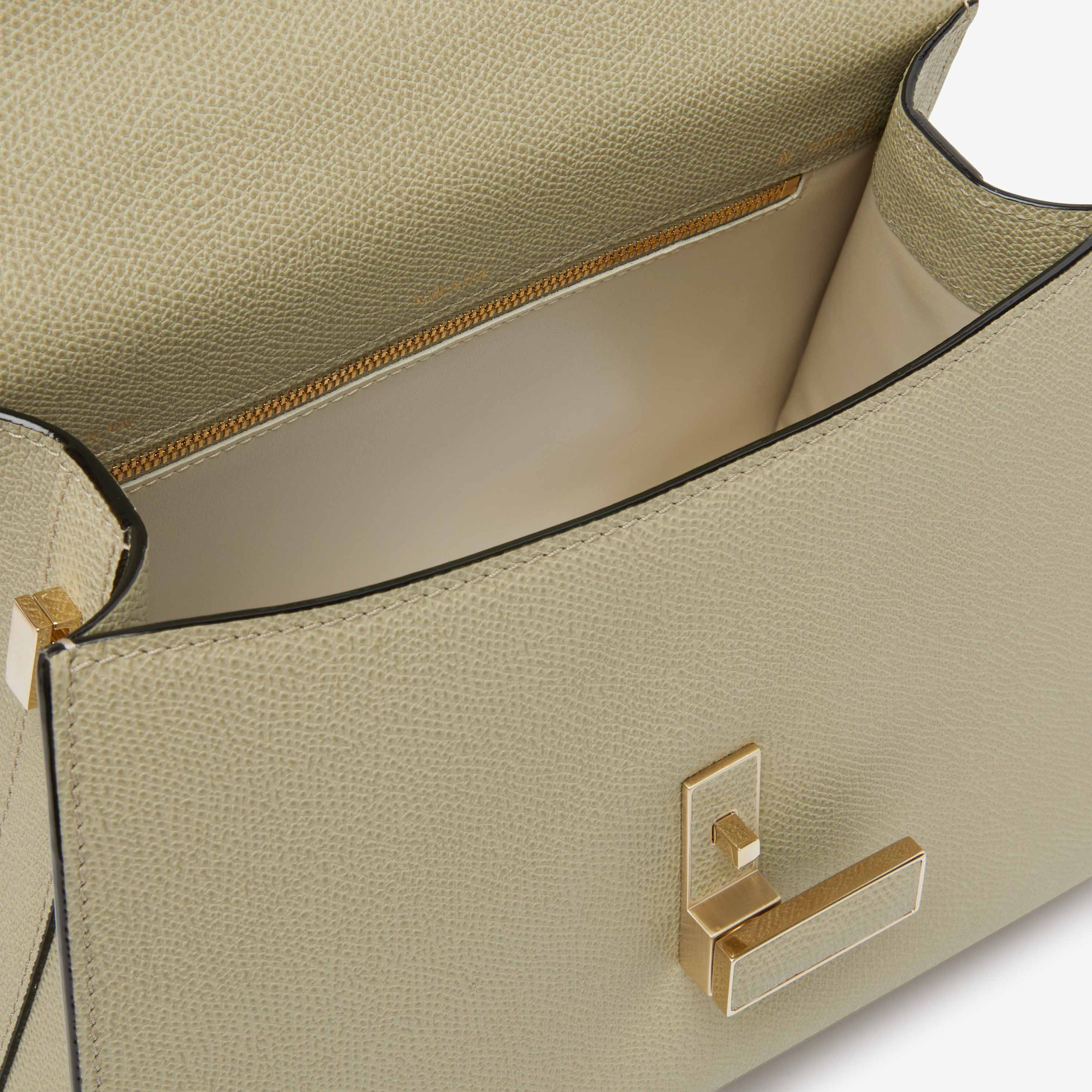 Women's Tundra green Leather Top Handle Bag | Valextra Iside