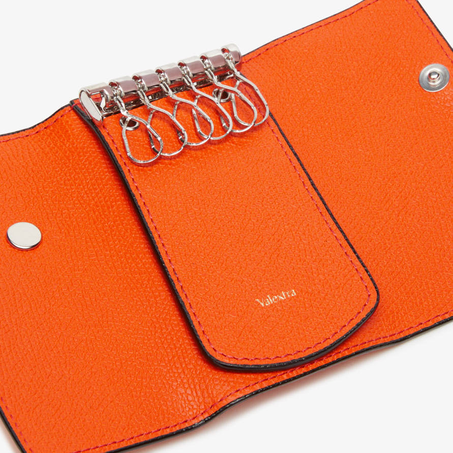Lobster Red Leather key holder 6 hooks | Valextra Tric Trac