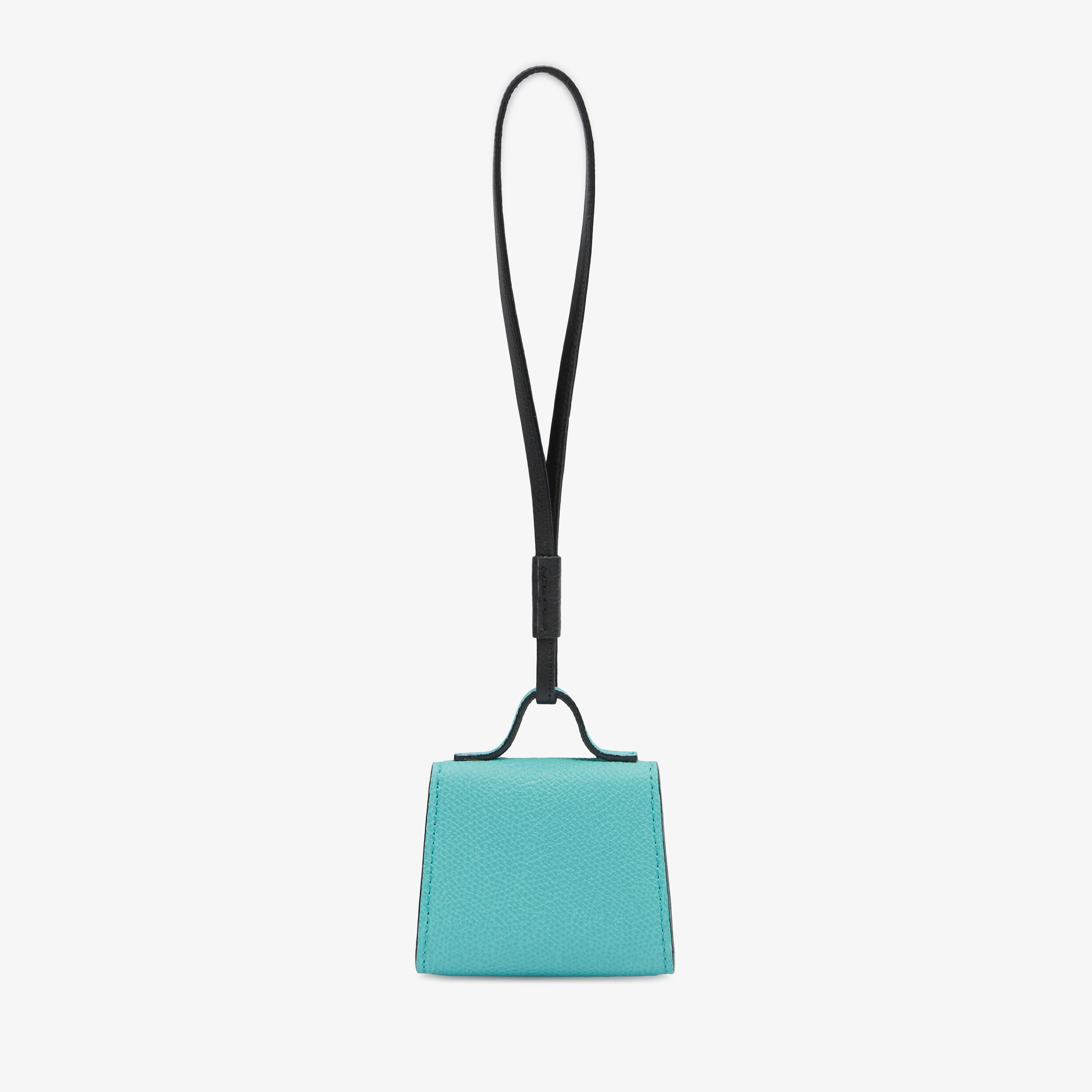 Women's Light Blue & Black Leather handbag charm | Valextra Iside