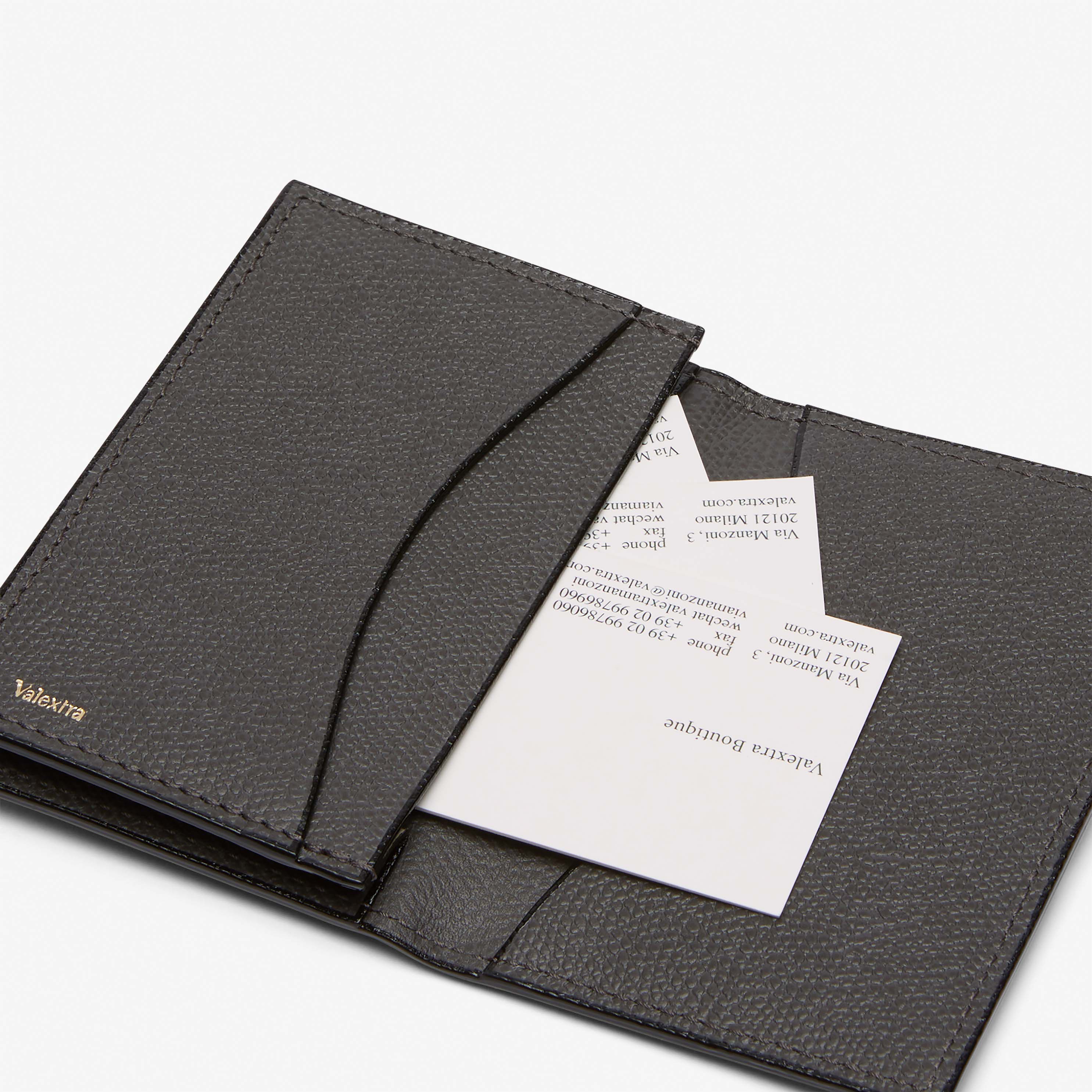 折りたたみ財布 Valextra Wallets & Card holders (SGES0005028LOCPS99 BG) Pebble Gray Luxury Grained Leather small wallet | Valextra Iside
