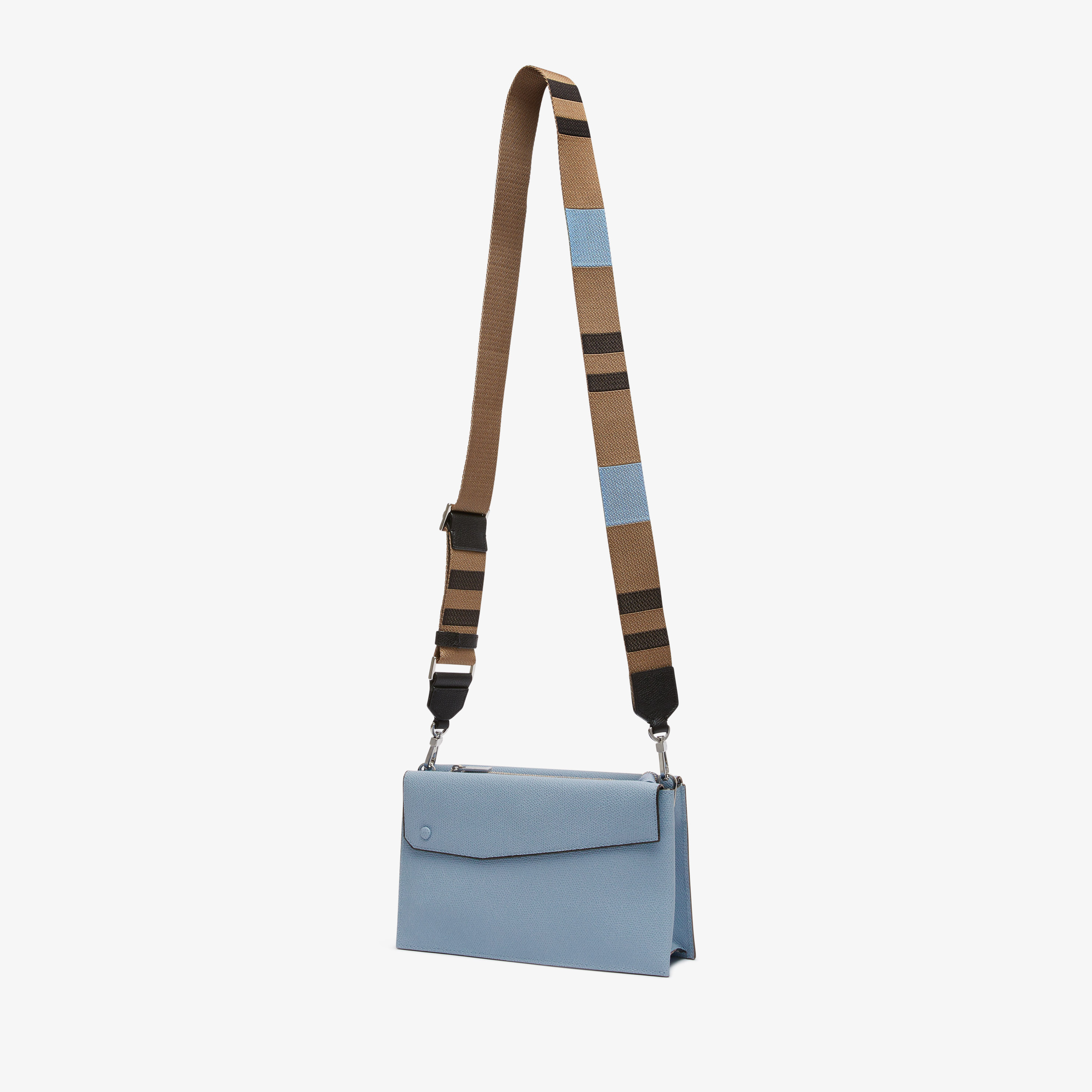 Women's Beige & Blue Luxury Shoulder Jacquard Strap | Valextra