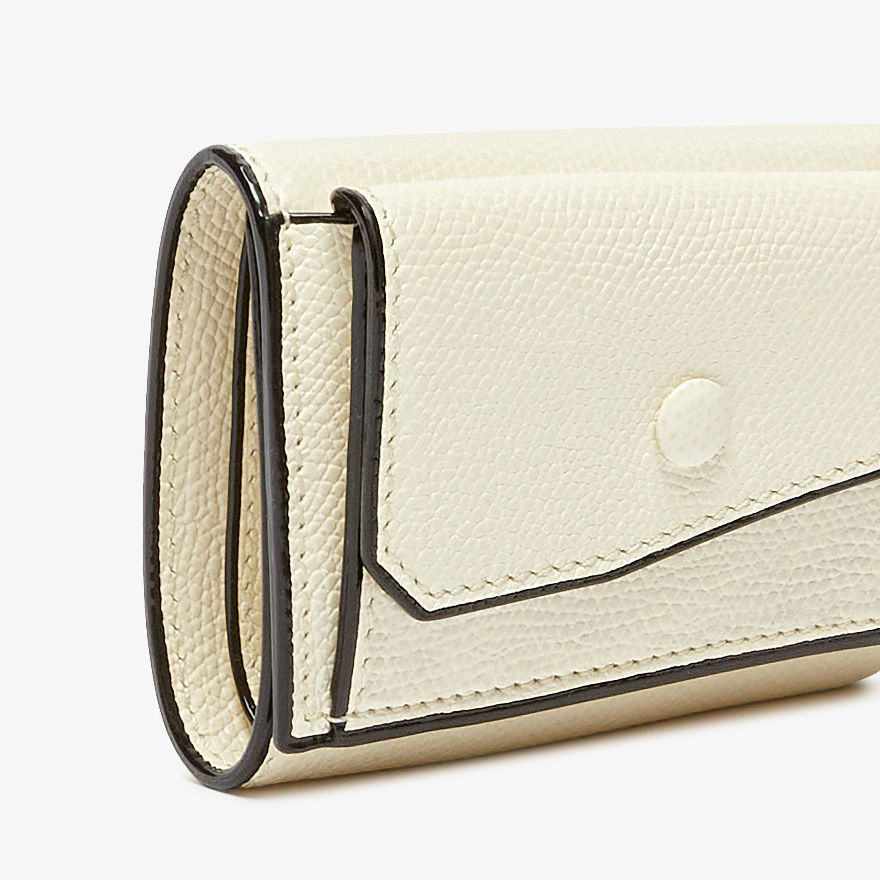 White Leather Bifold wallet with coin holder | Valextra