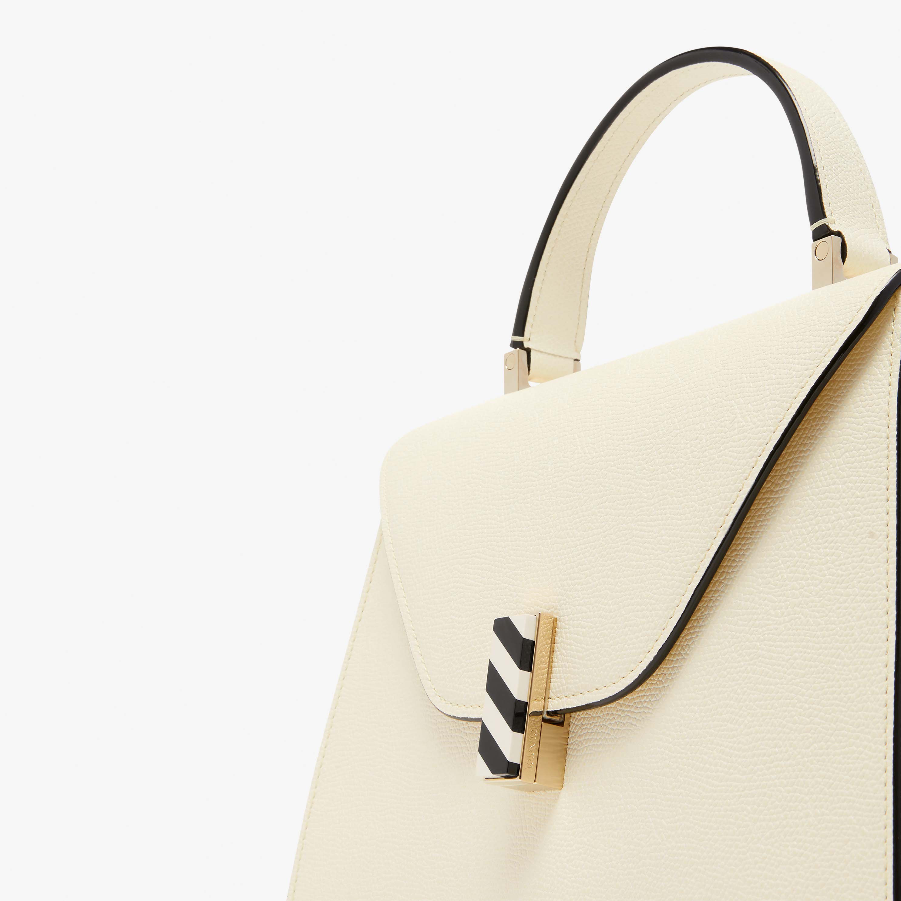 Borsa a mano da Donna in Pelle Panna e Nera | Valextra Iside