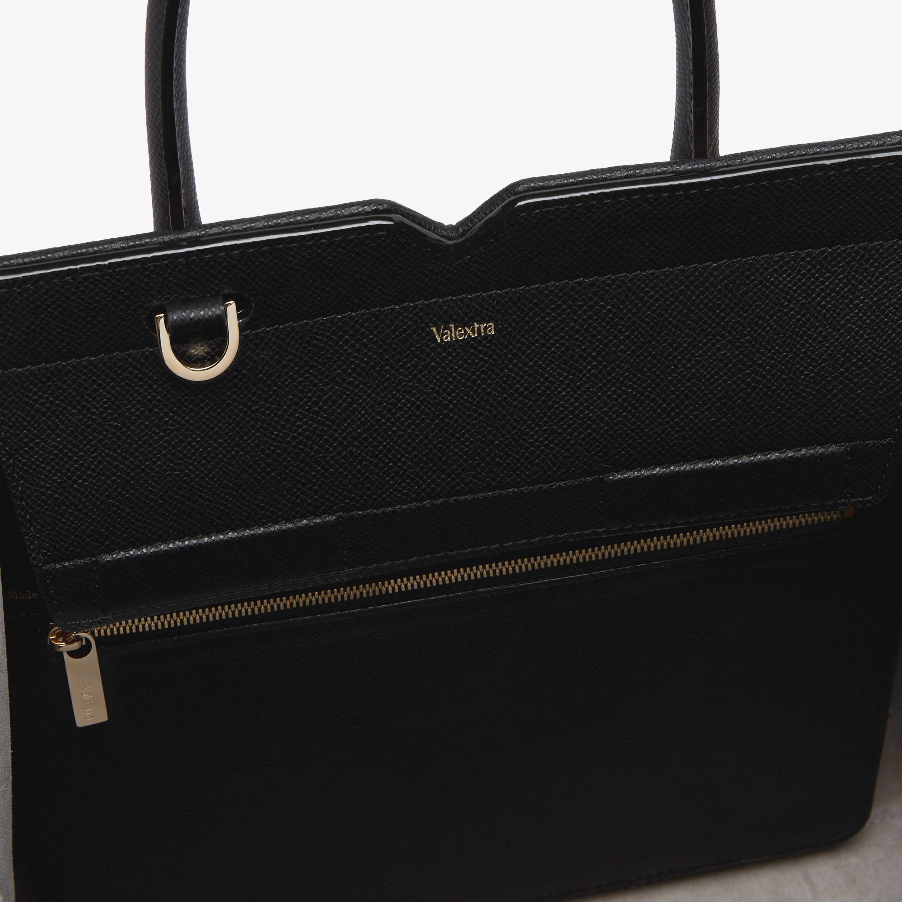 Women's Beige & Black Luxury Leather Medium Bag | Valextra