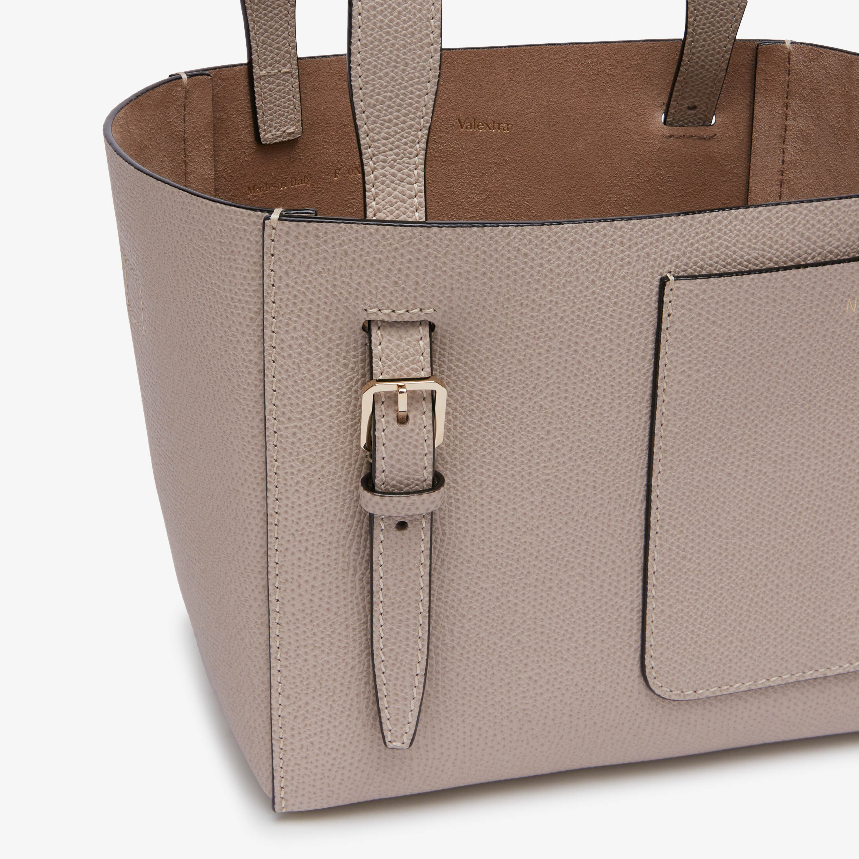 Women's Nude Pink Luxury Leather bucket bag | Valextra Soft