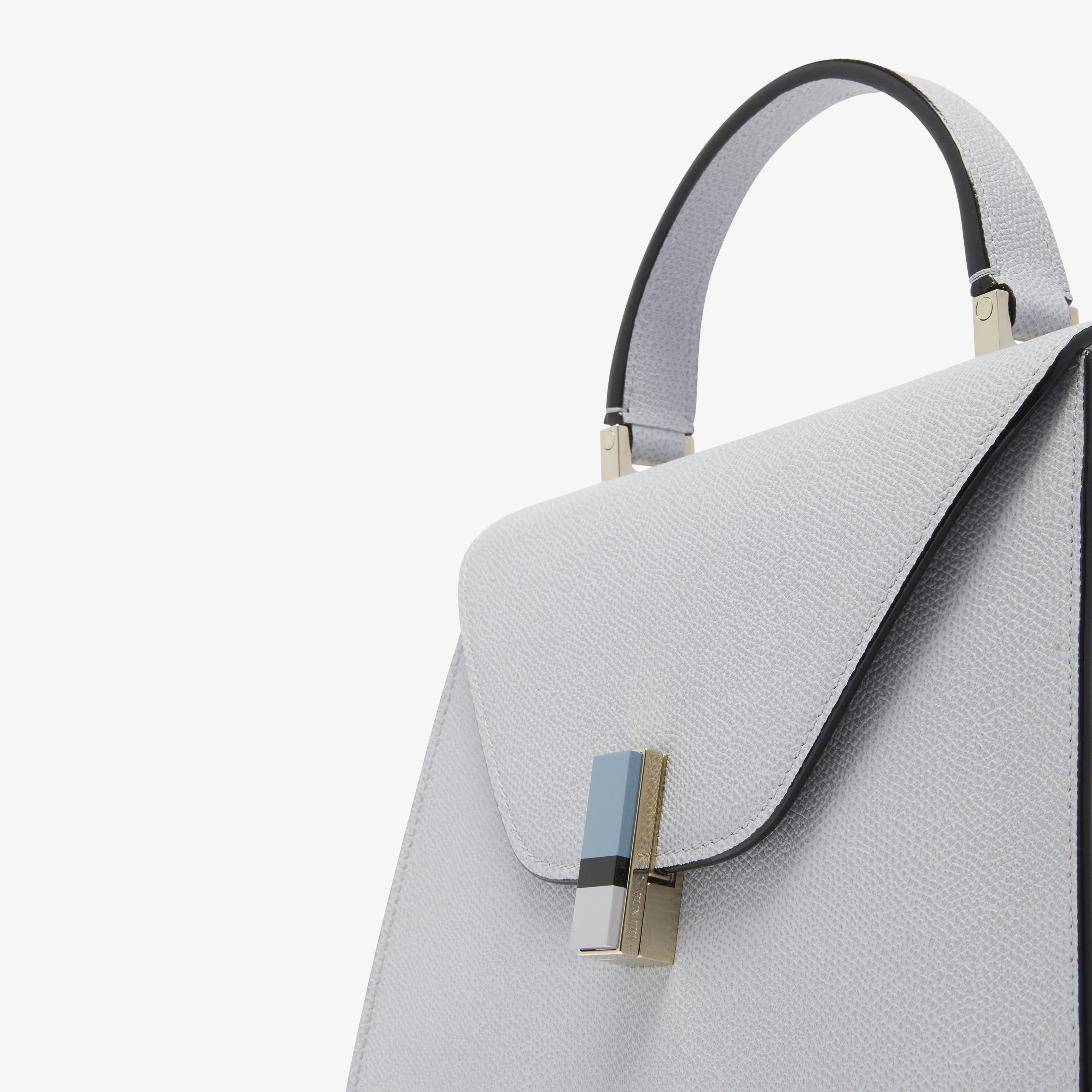 Women's Grey Leather top handle Medium bag | Valextra Iside